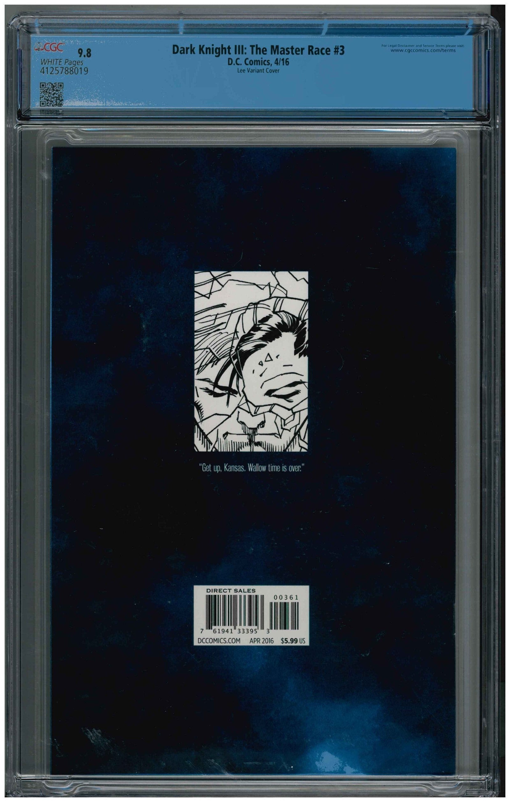 Dark Knight III: The Master Race #3 backside