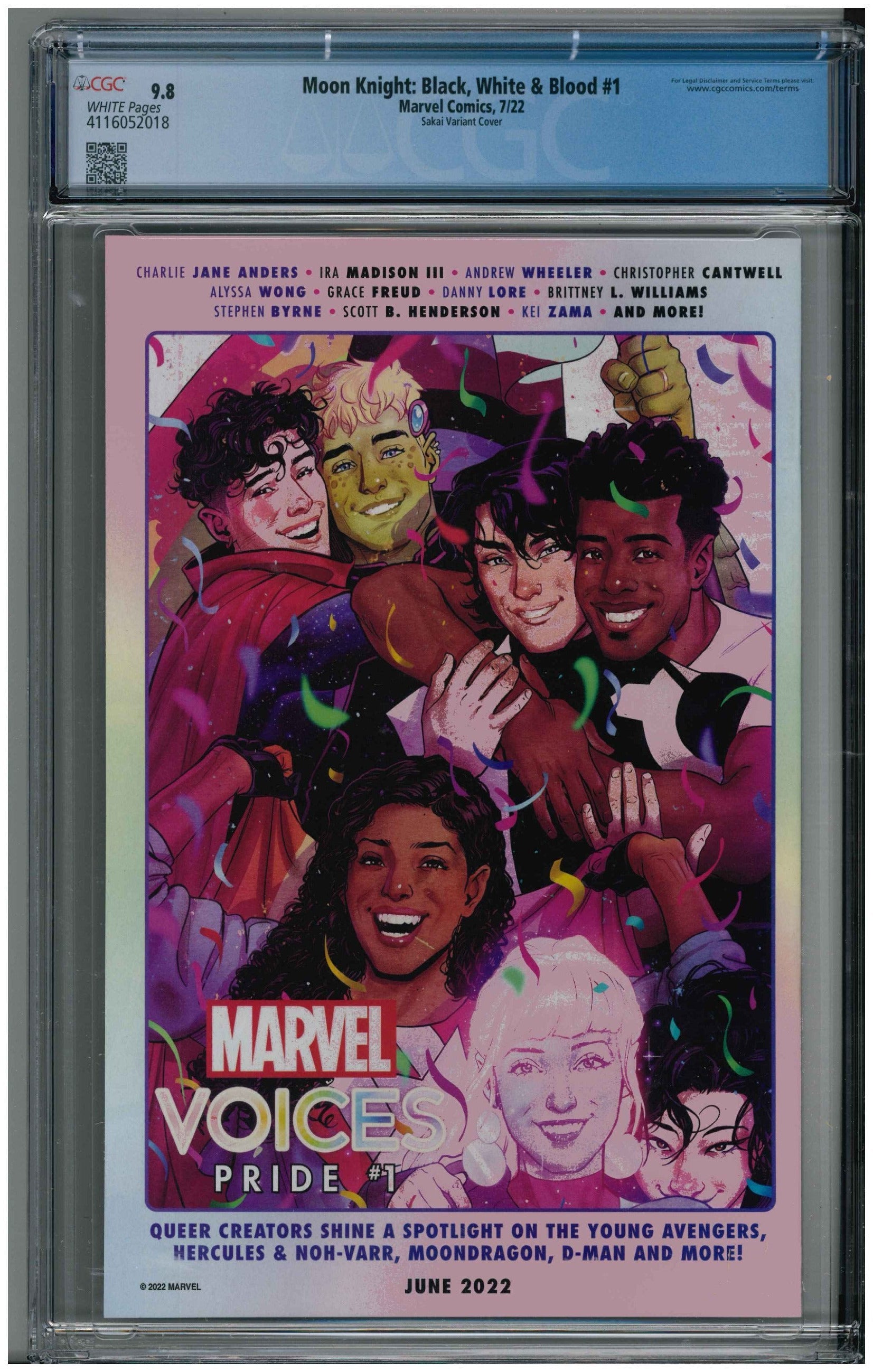 Moon Knight: Black, White & Blood #1 backside