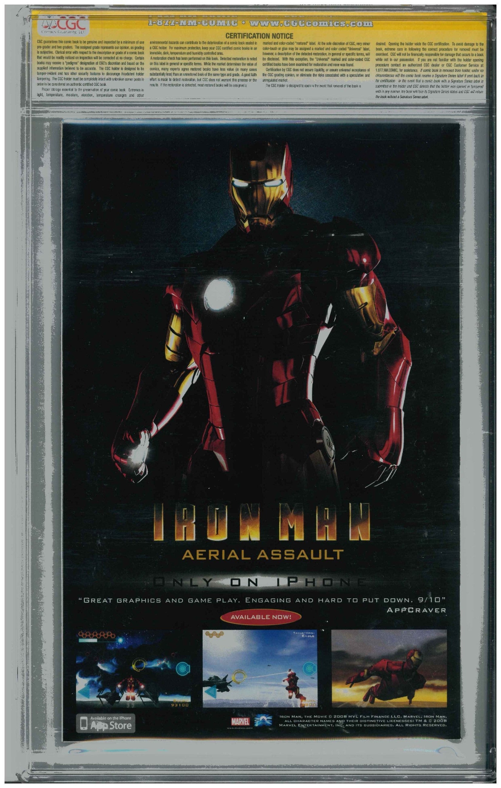 Invincible Iron Man #10 backside