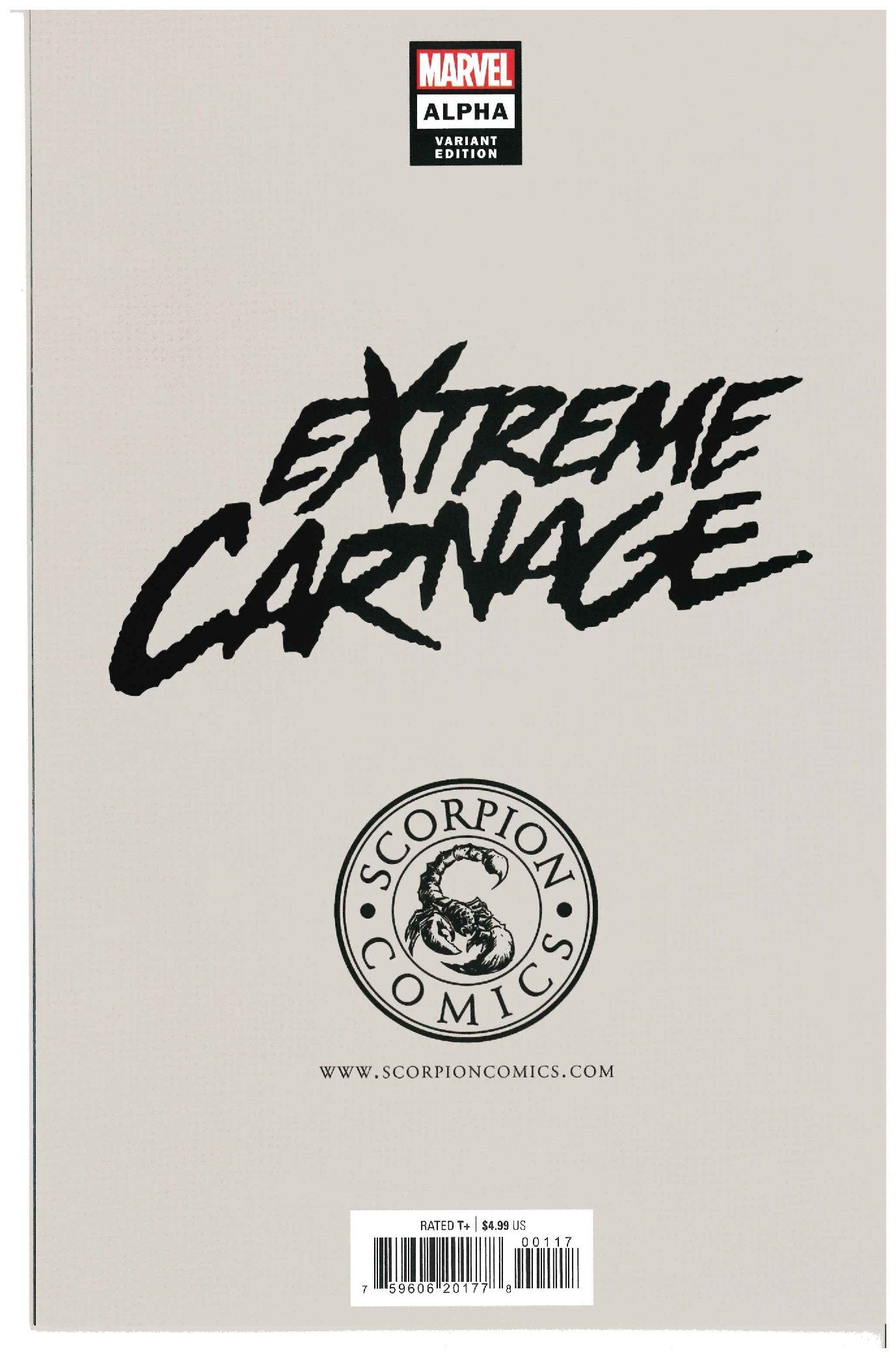 Extreme Carnage: Alpha #1 backside