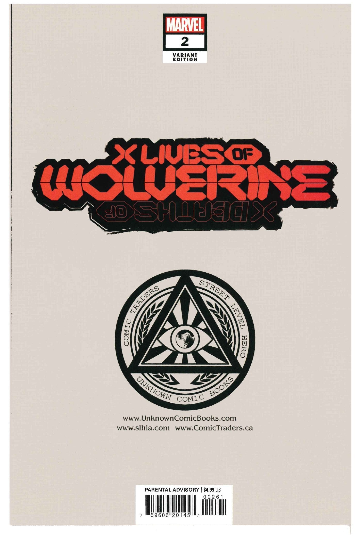 X Lives of Wolverine #2 backside