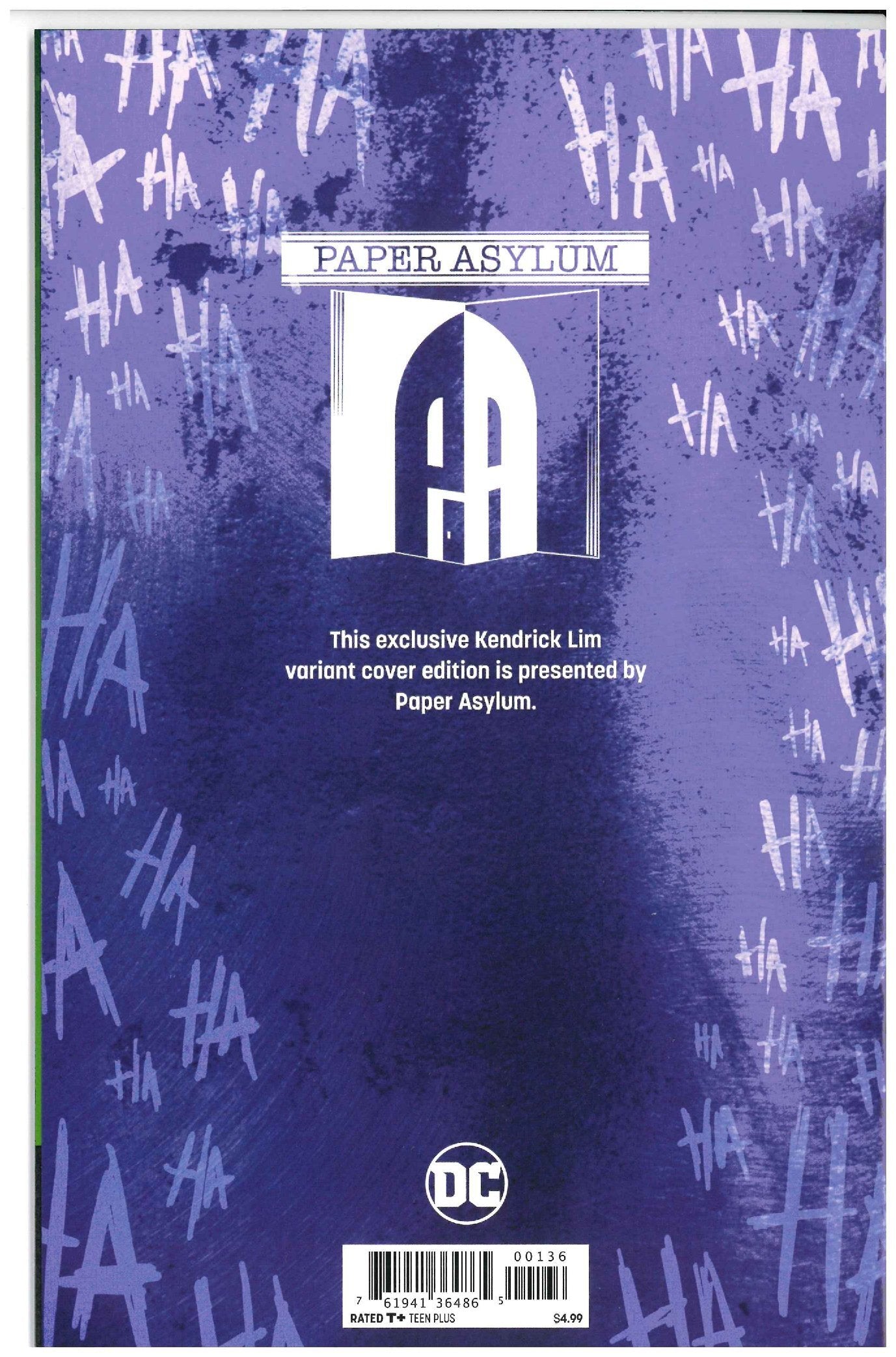 The Joker: Year of The Villan #1 backside