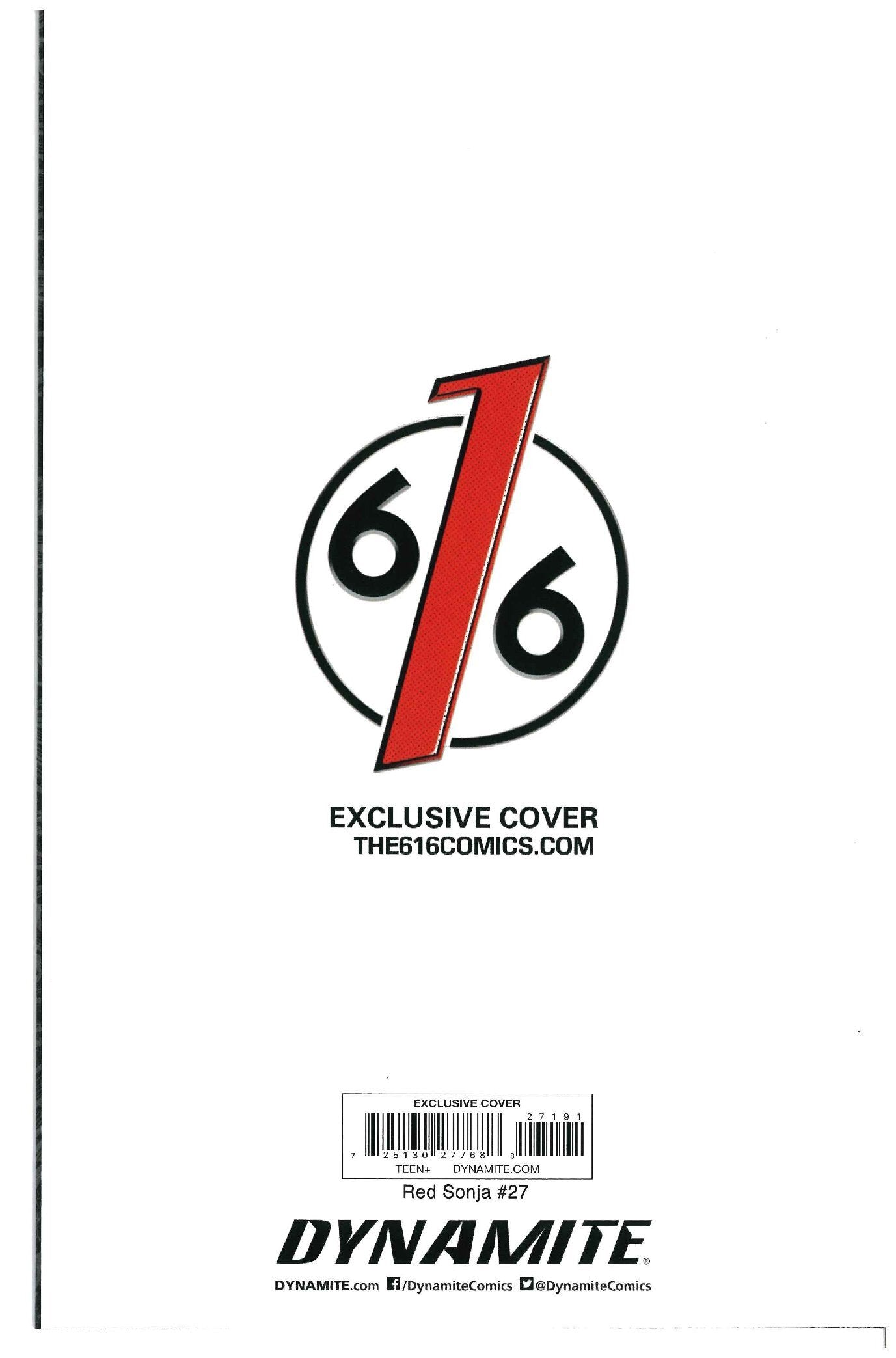 Red Sonja #27 backside