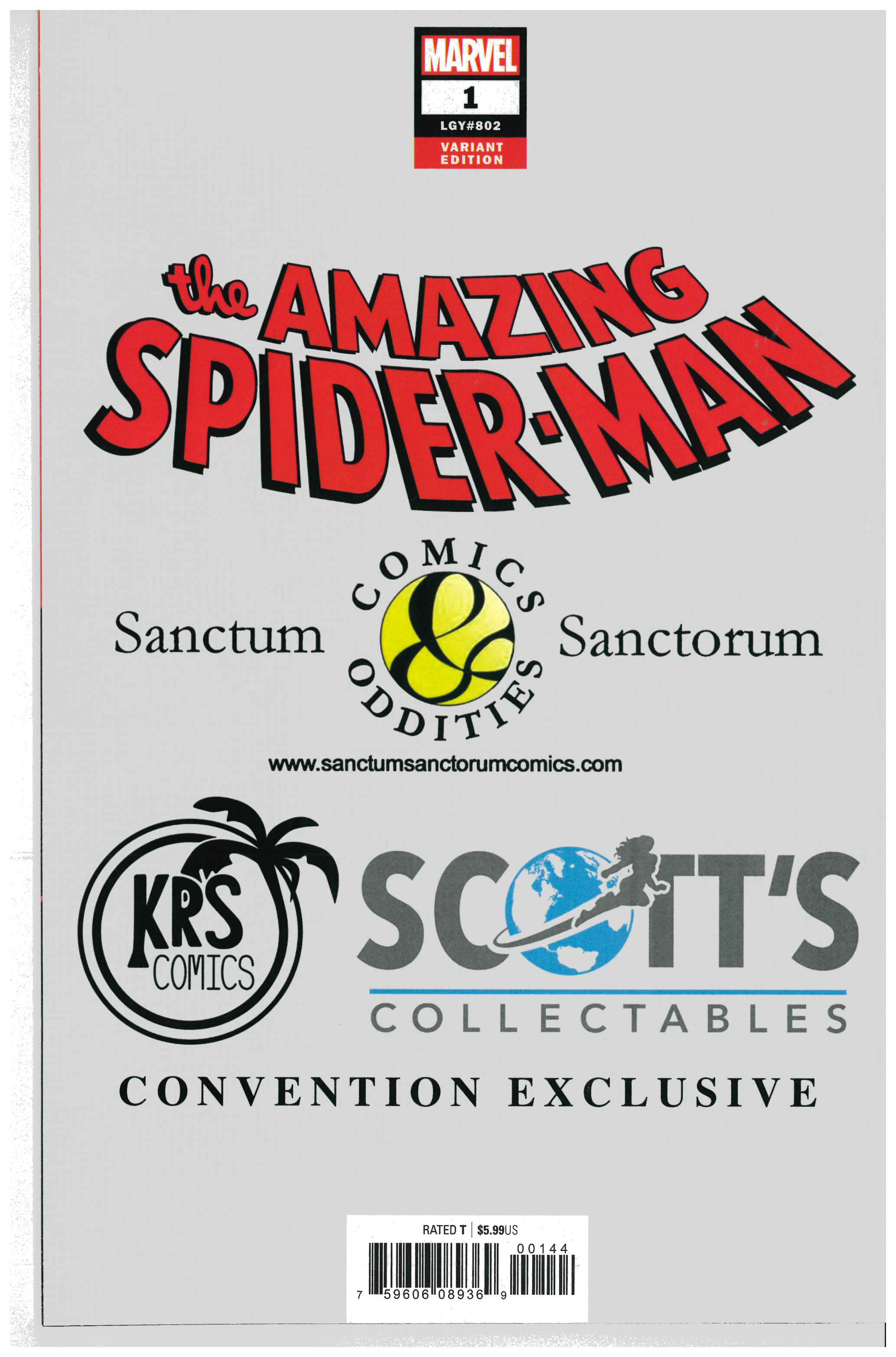 The Amazing Spider-Man #1 backside