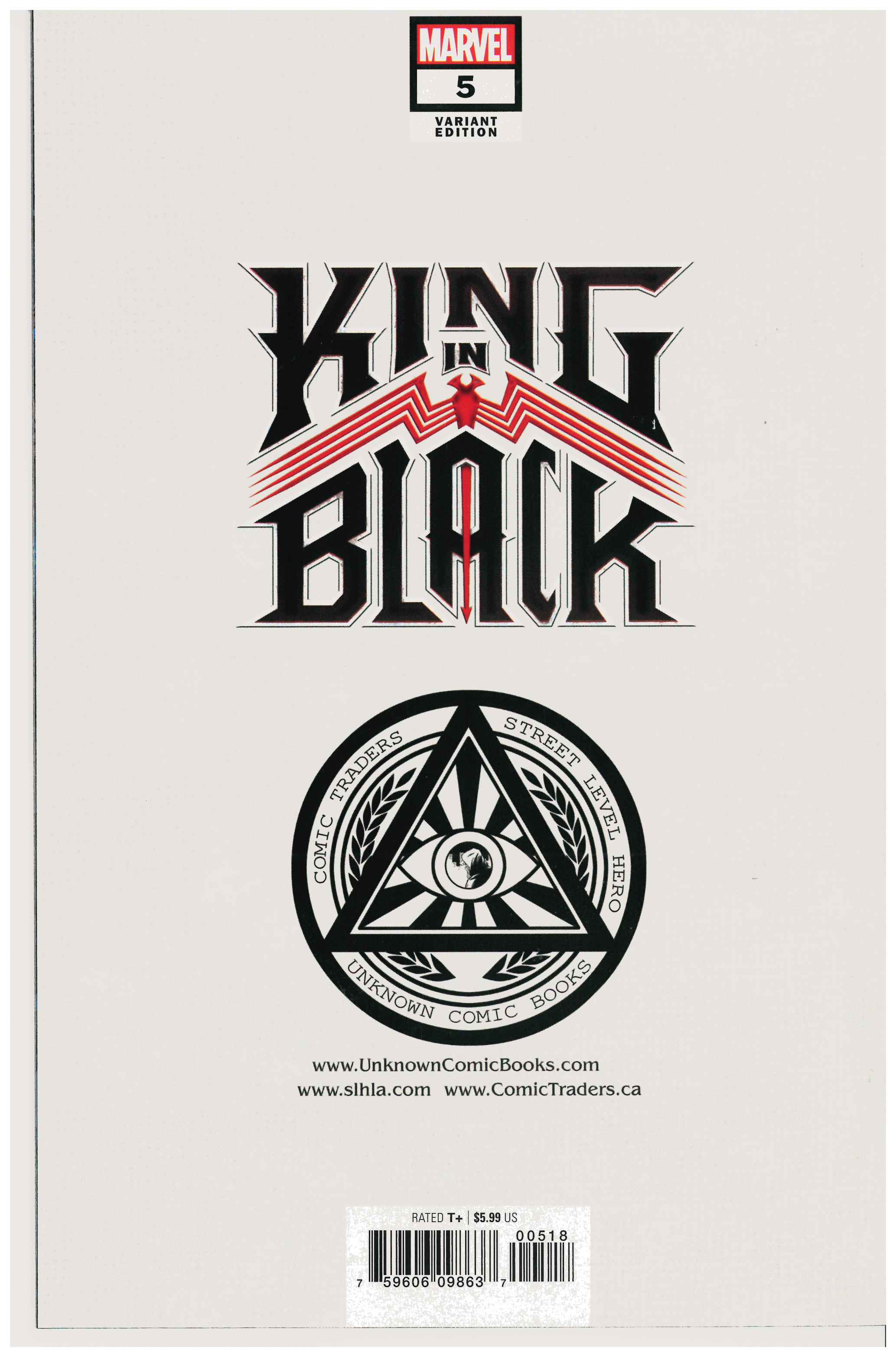 King in Black #5 backside
