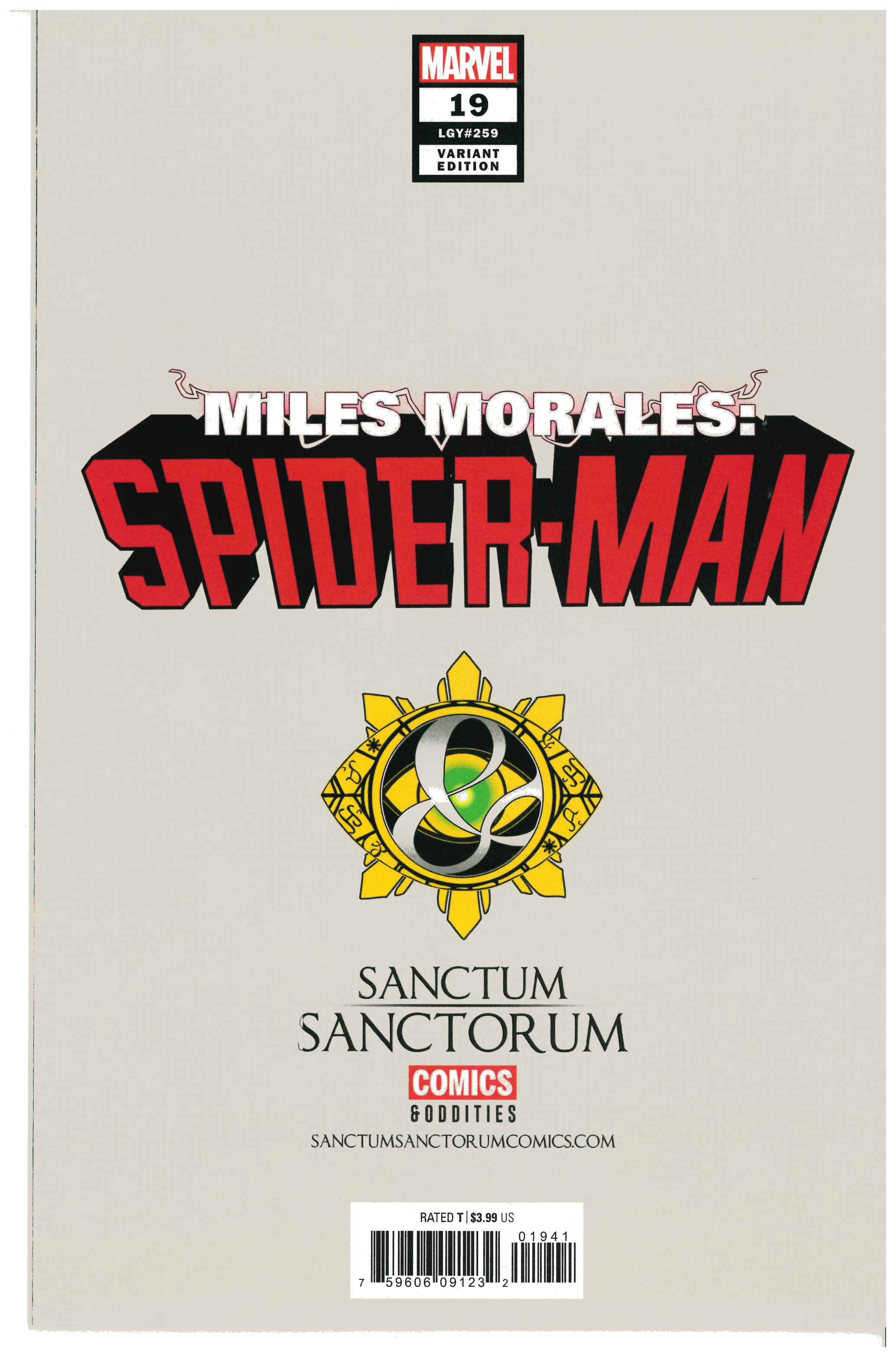 Miles Morales: Spider-Man #19 backside