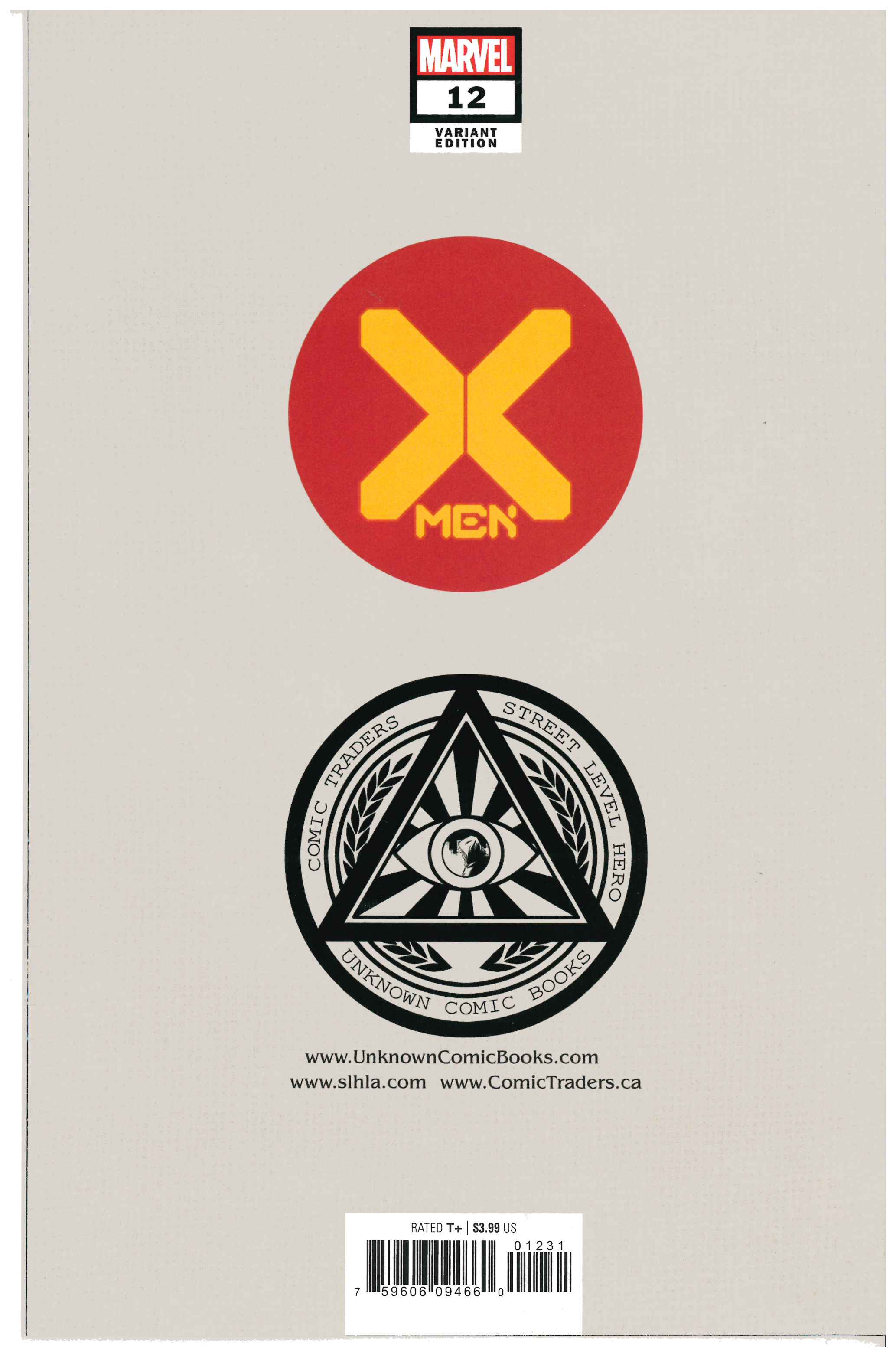 X-Men #12 backside