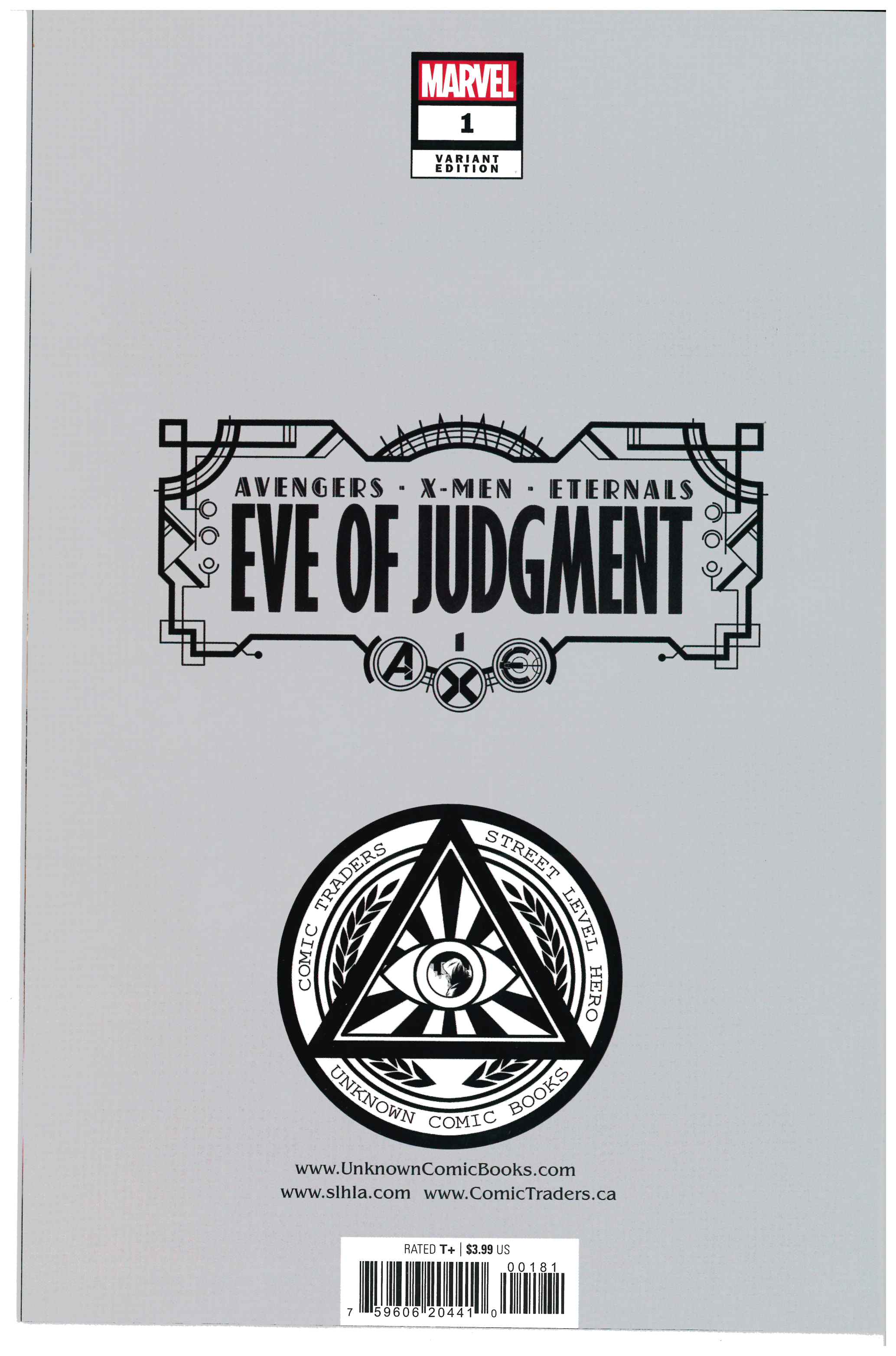 A.X.E.: Eve of Judgment #1 backside