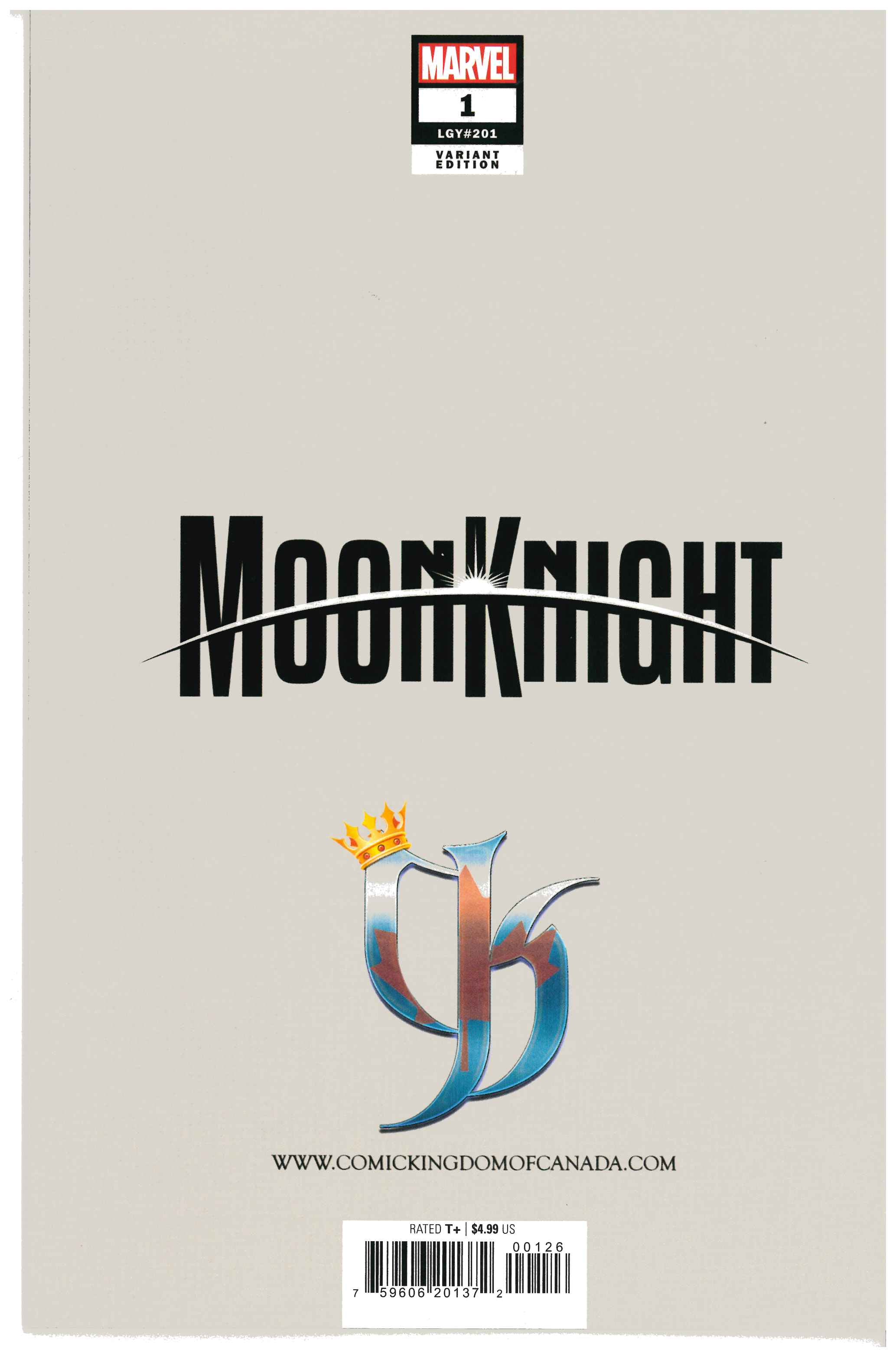Moon Knight #1 backside