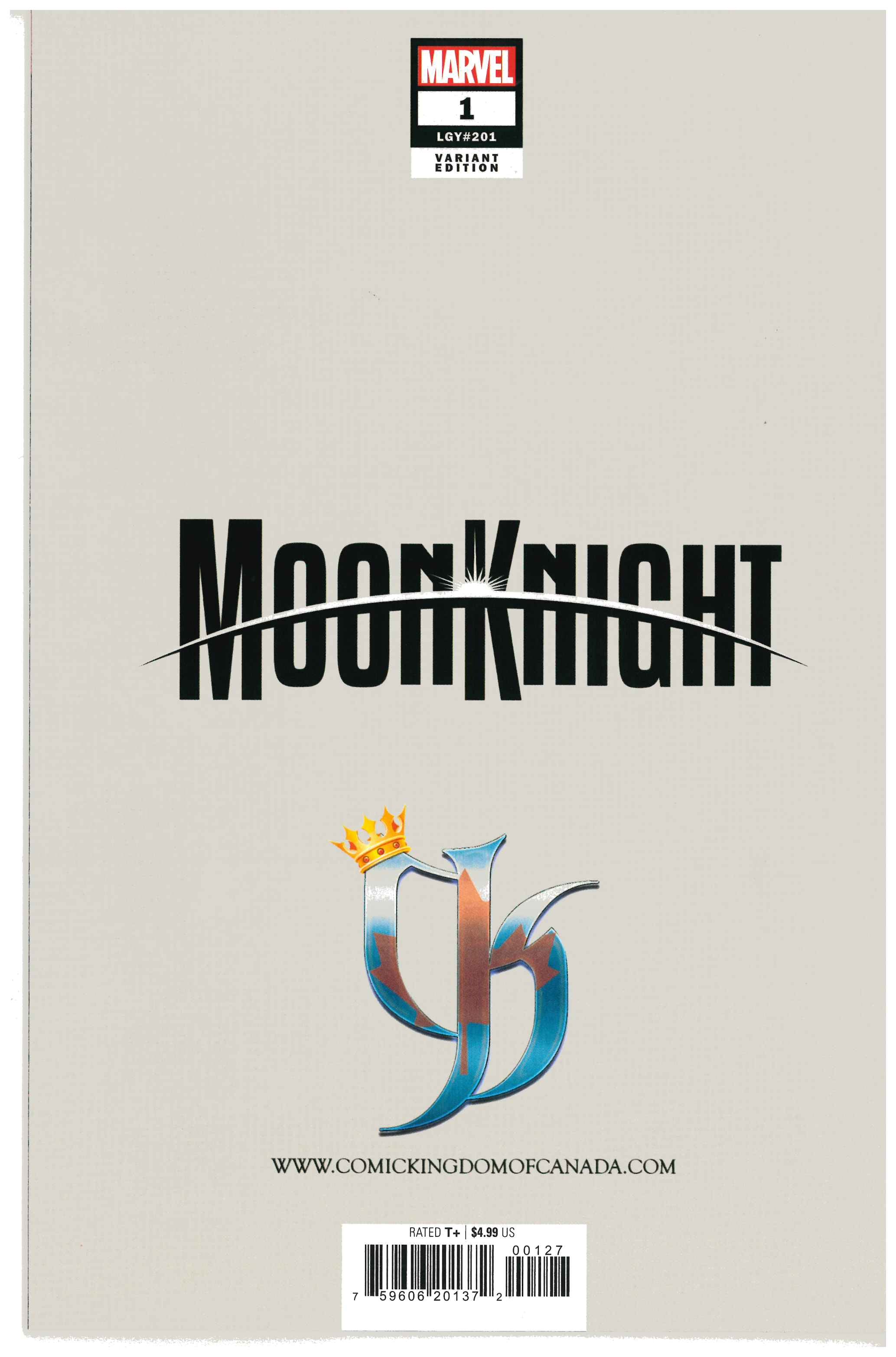 Moon Knight #1 backside