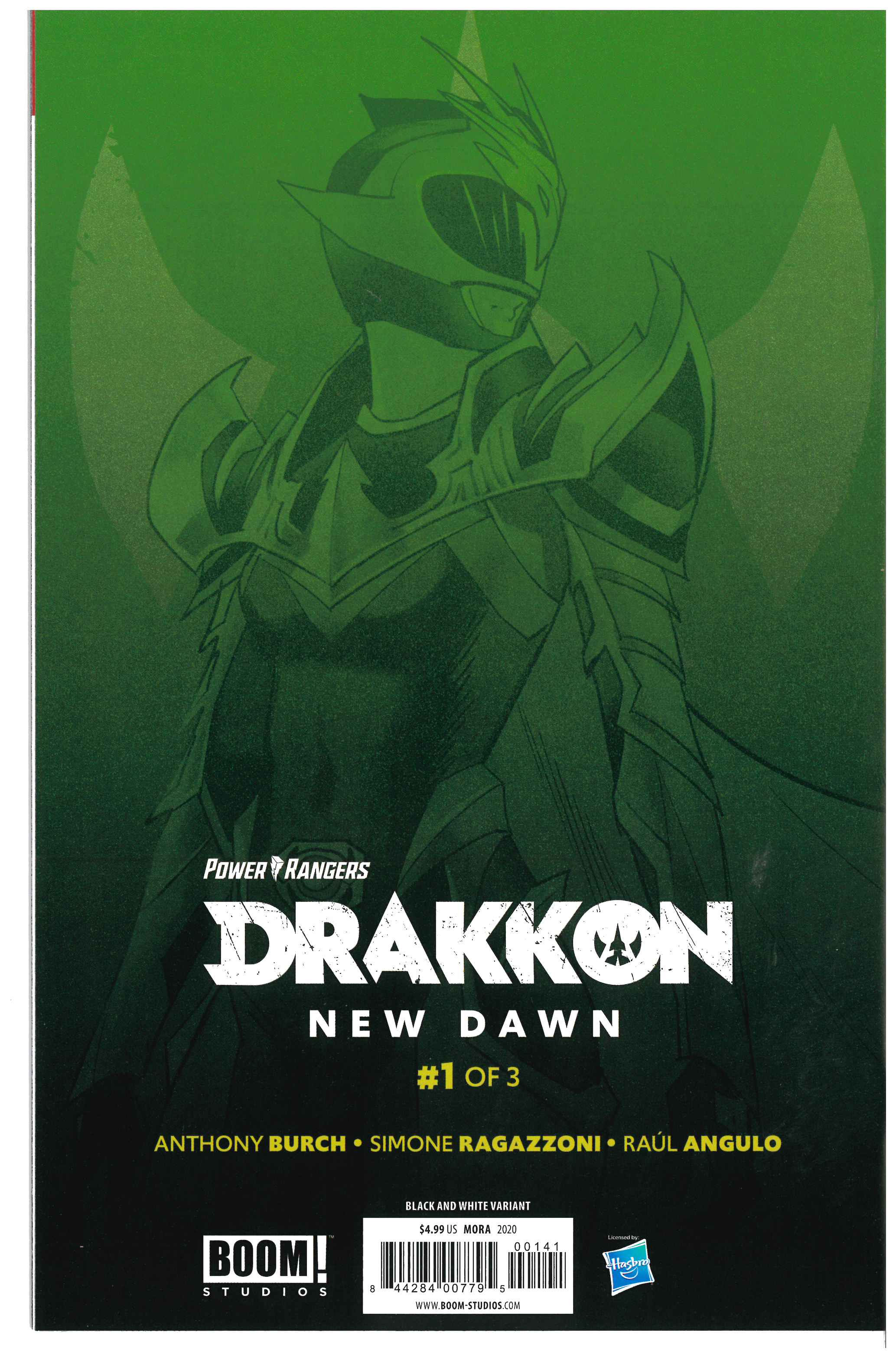 Power Rangers: Drakkon - New Dawn #1 backside