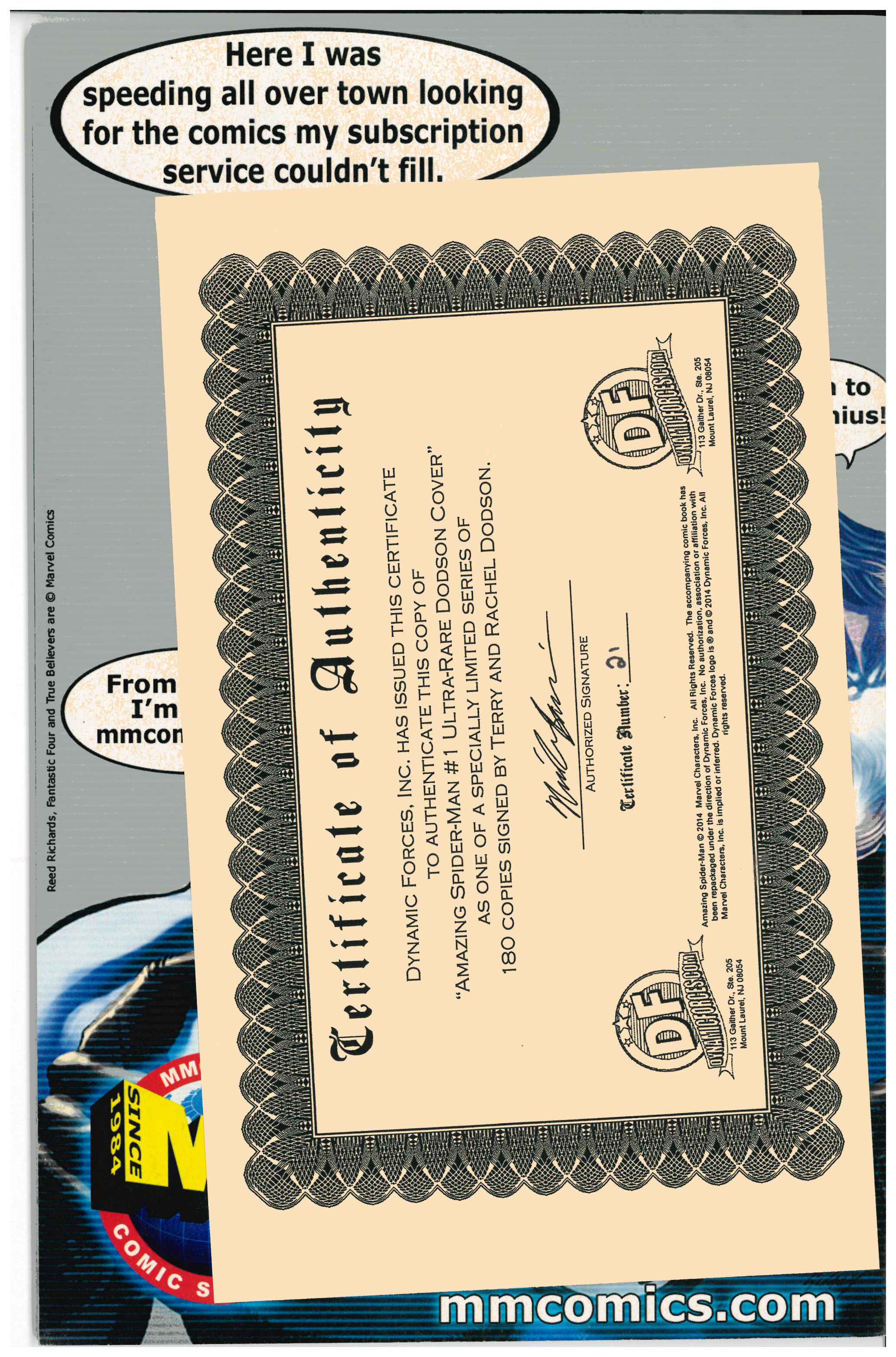 Amazing Spider-Man #1 | Signed by Terry Dodson & Rachel Dodson