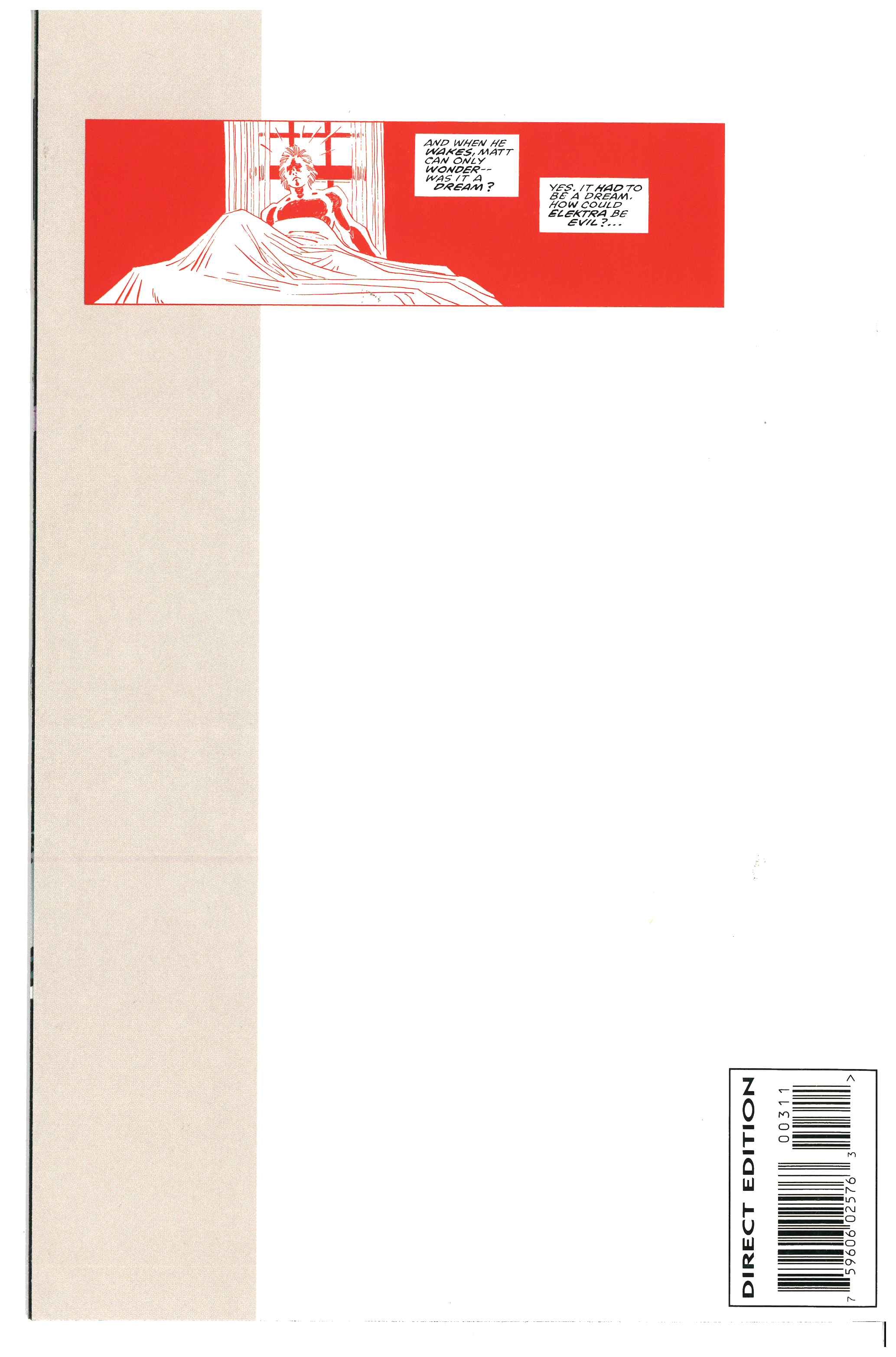 Daredevil: The Man Without Fear #3 backside