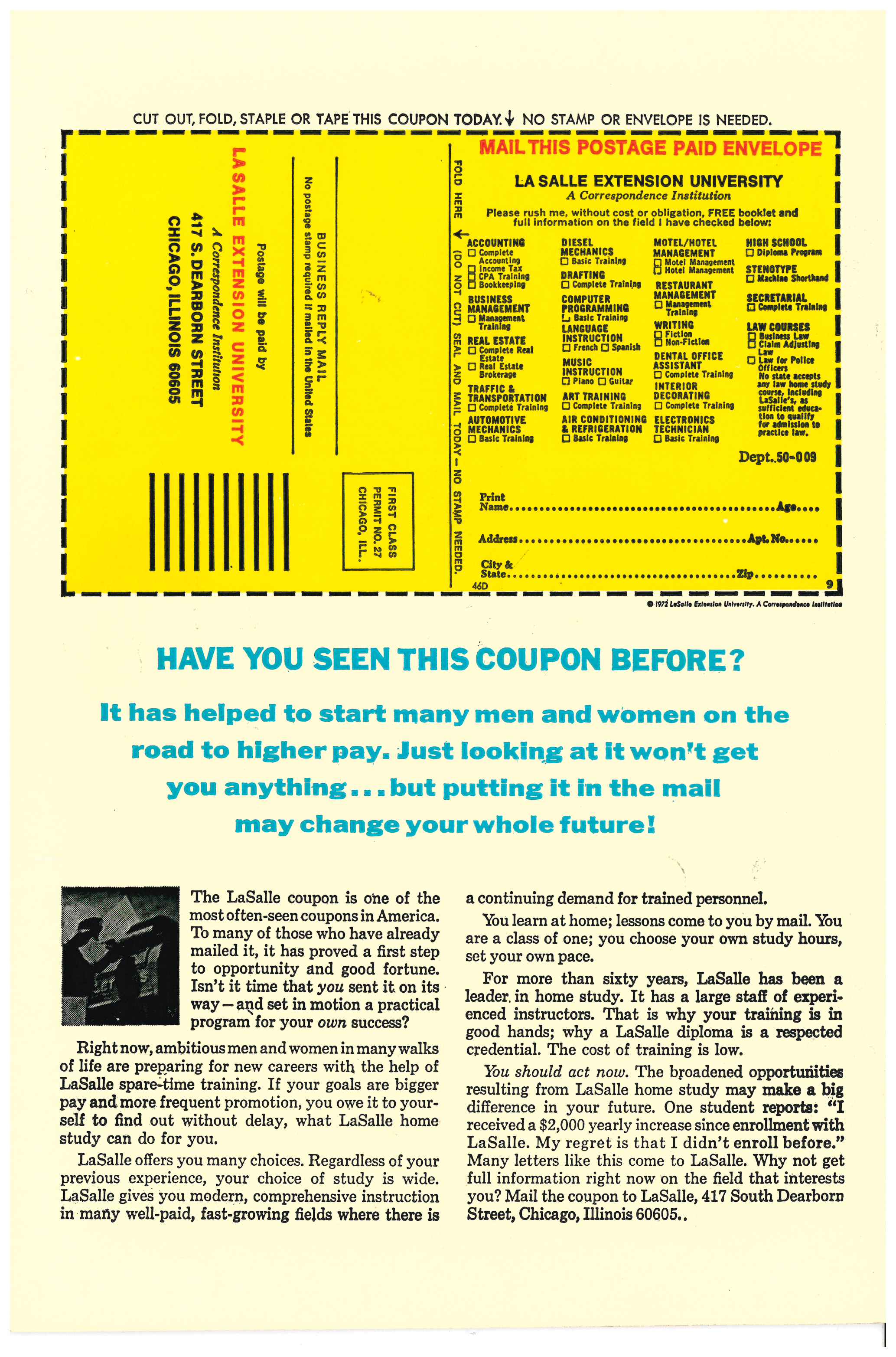 Avengers #122 backside