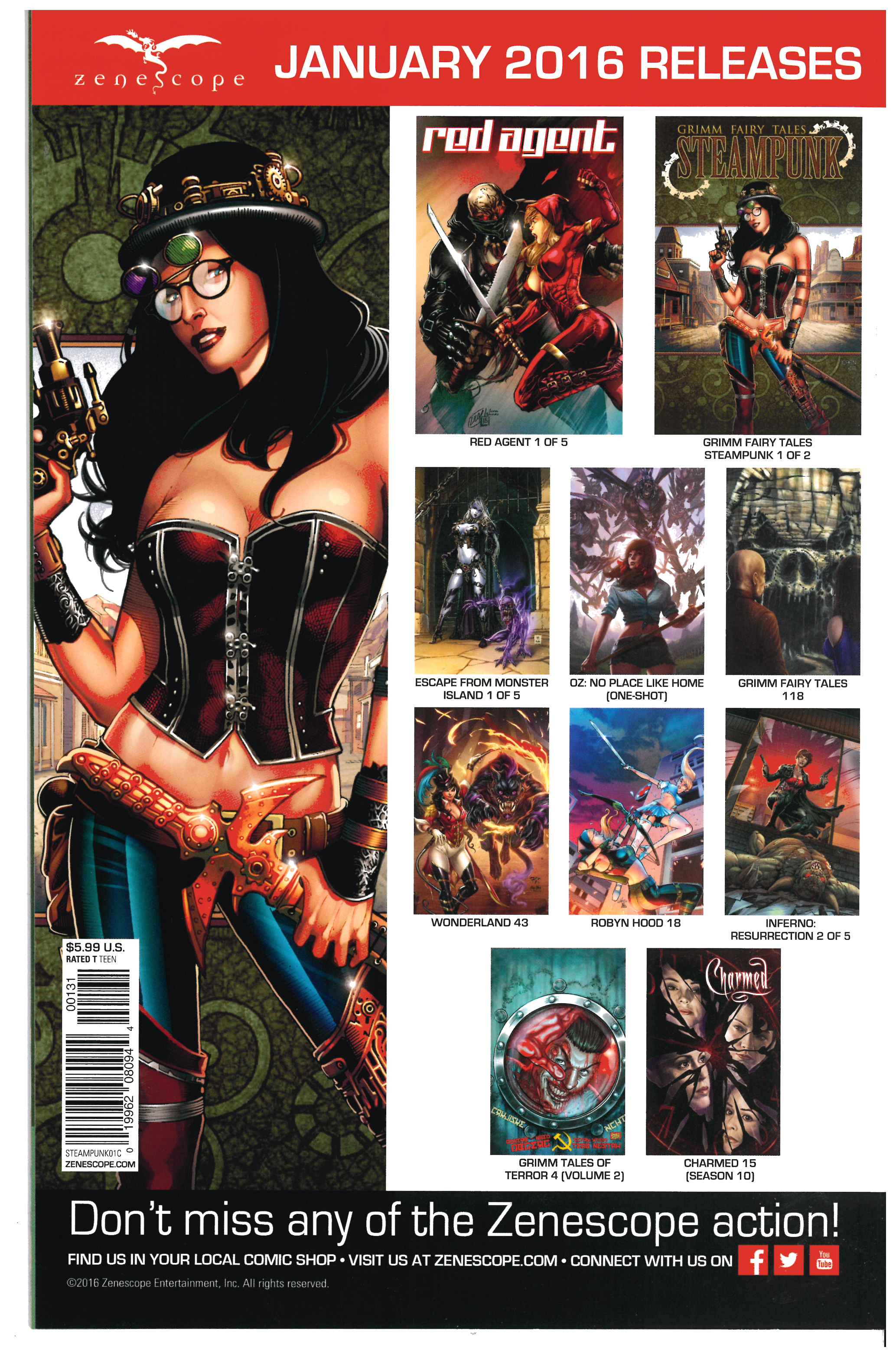 Grimm Fairy Tales Steampunk Dream #1 backside