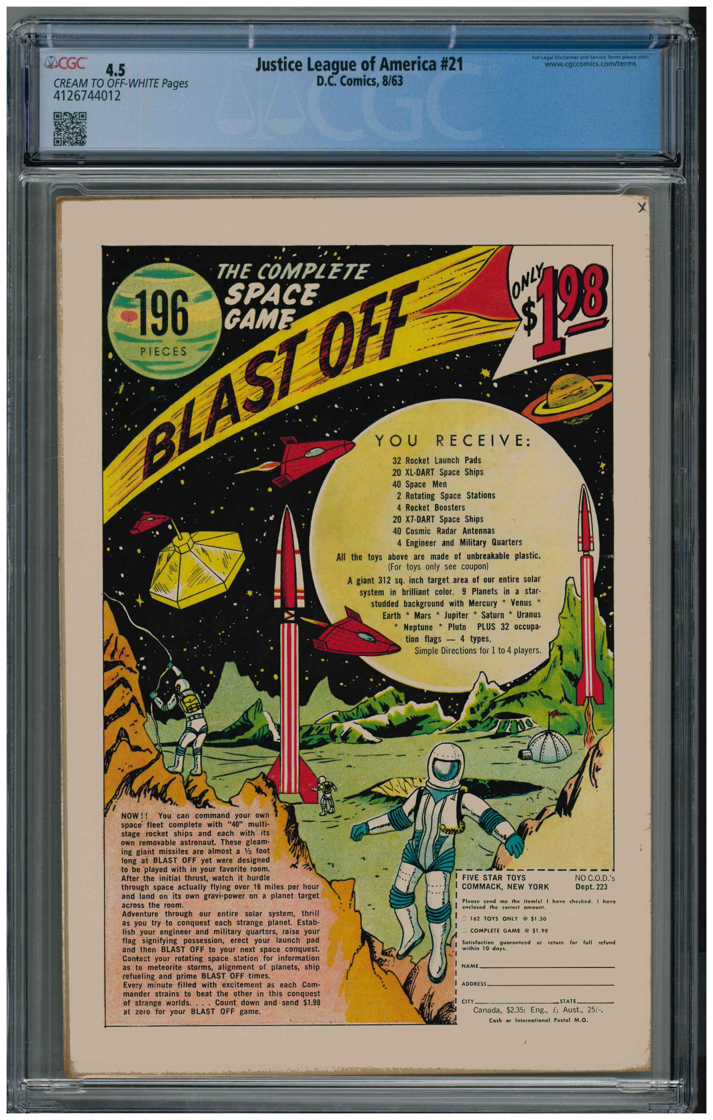 Justice League of America #21 backside