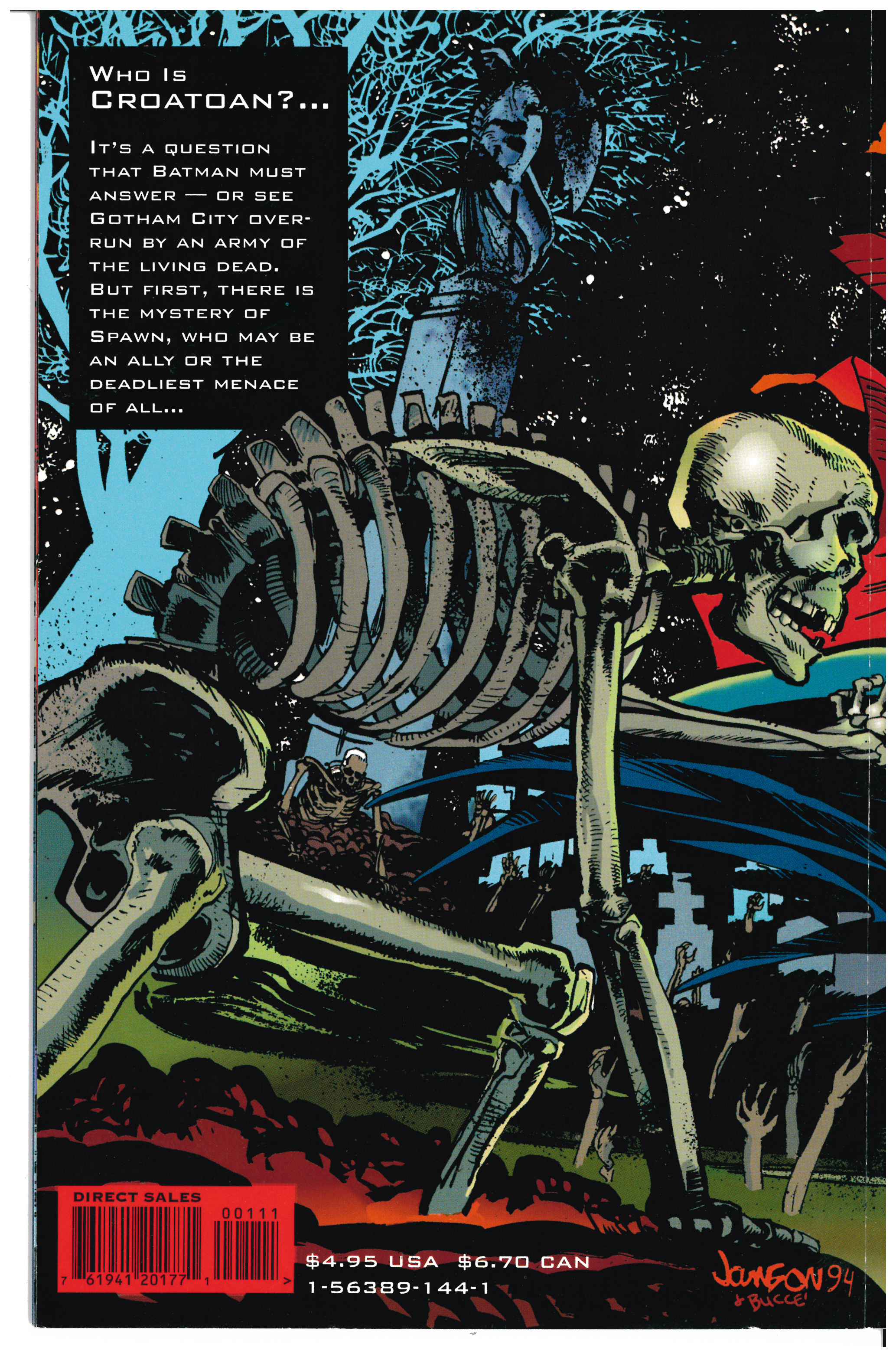 Batman / Spawn: War Devil #1 backside