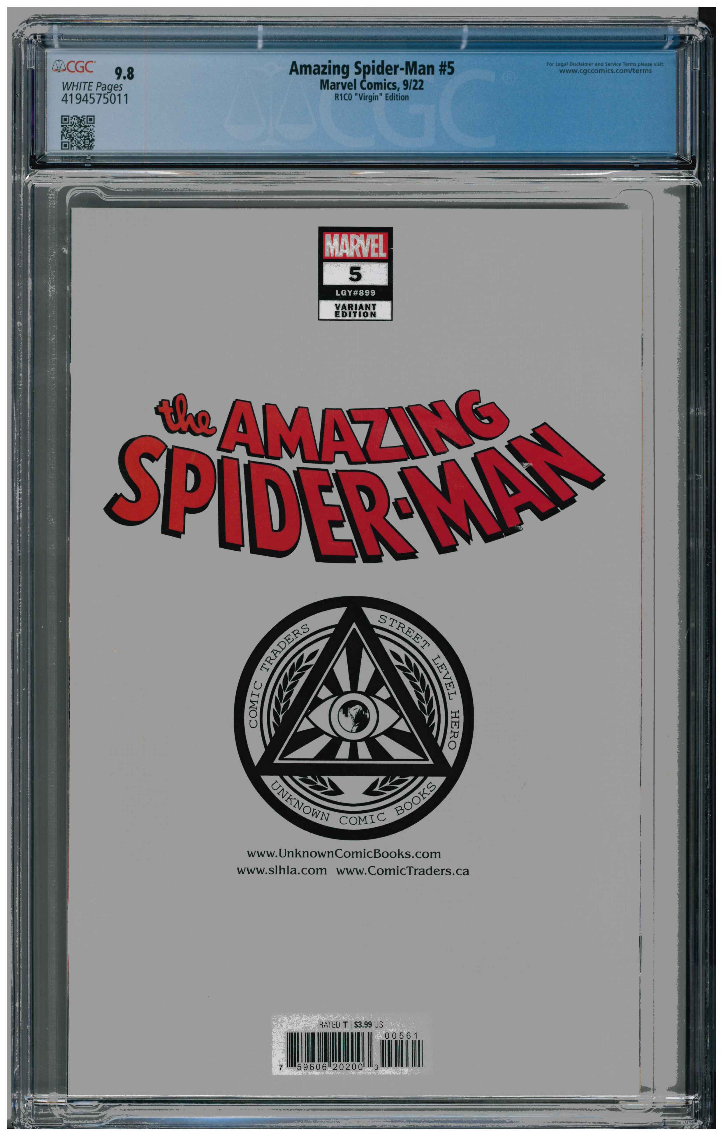 Amazing Spider-Man #5 backside
