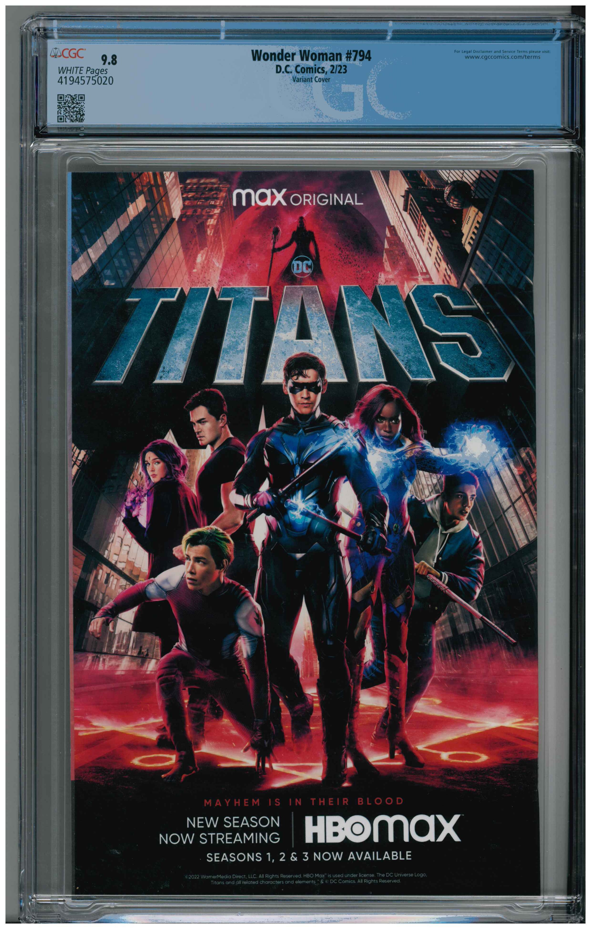 Wonder Woman #794 backside