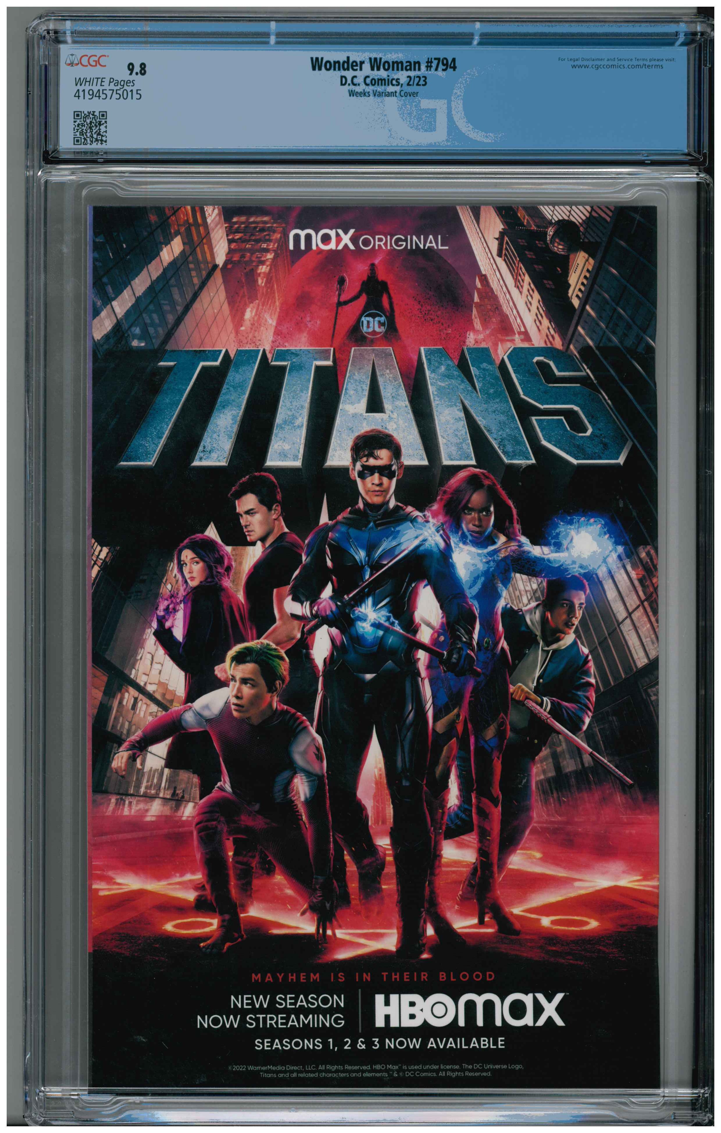 Wonder Woman #794 backside