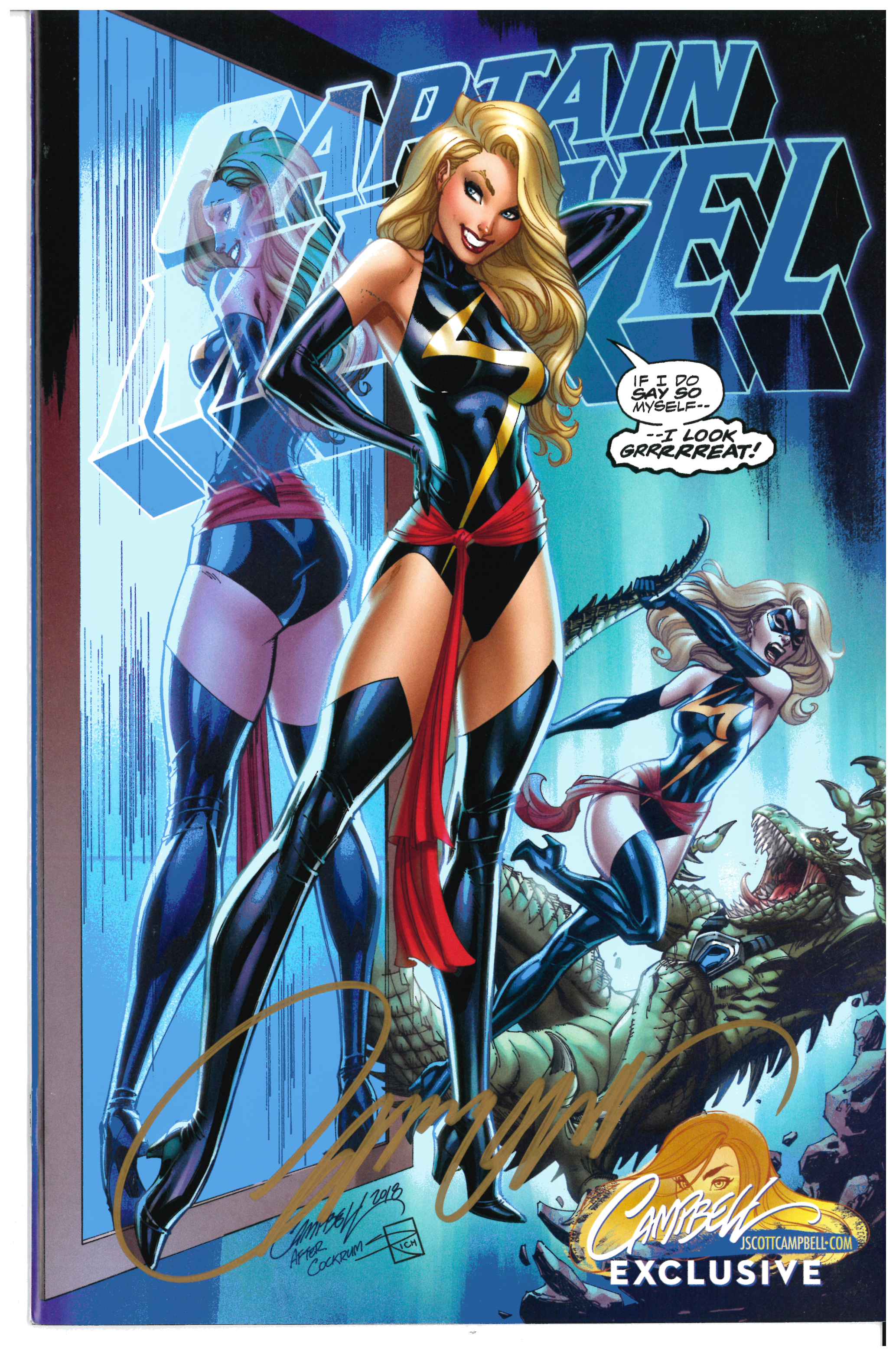 Captain Marvel #1 | Signed by J. Scott Campbell