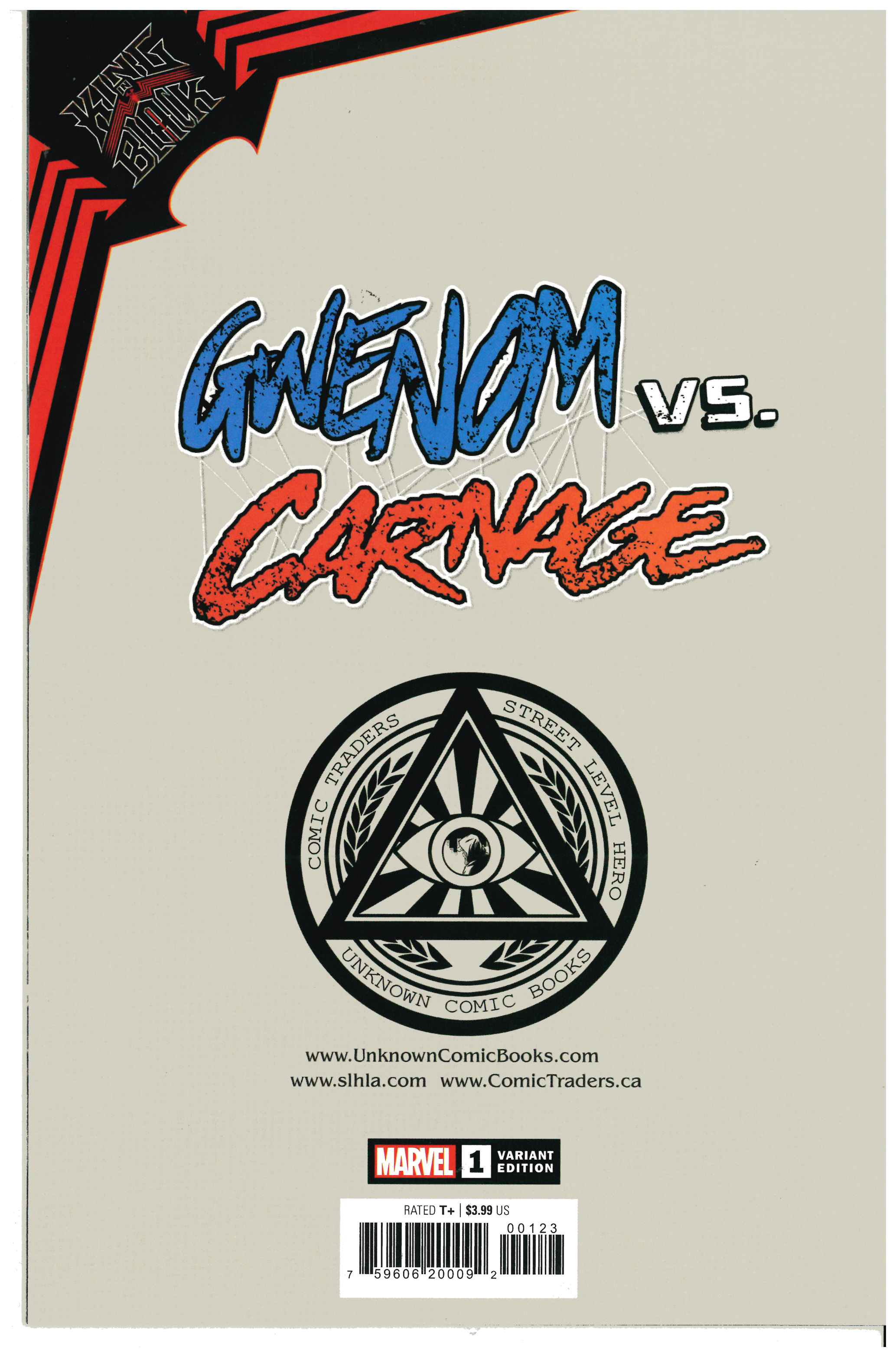 King in Black: Gwenom Vs Carnage #1 backside