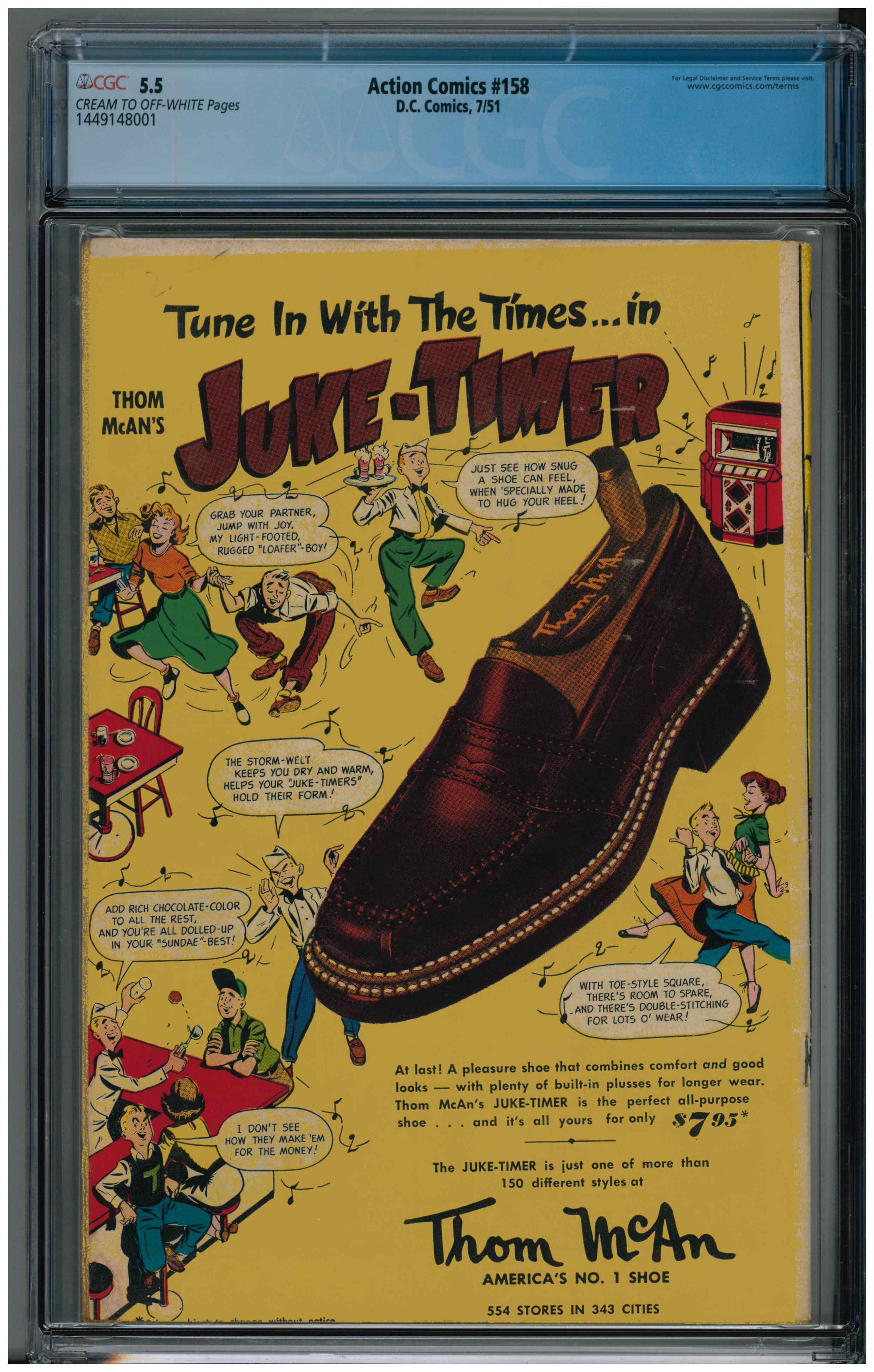 Action Comics #158 backside