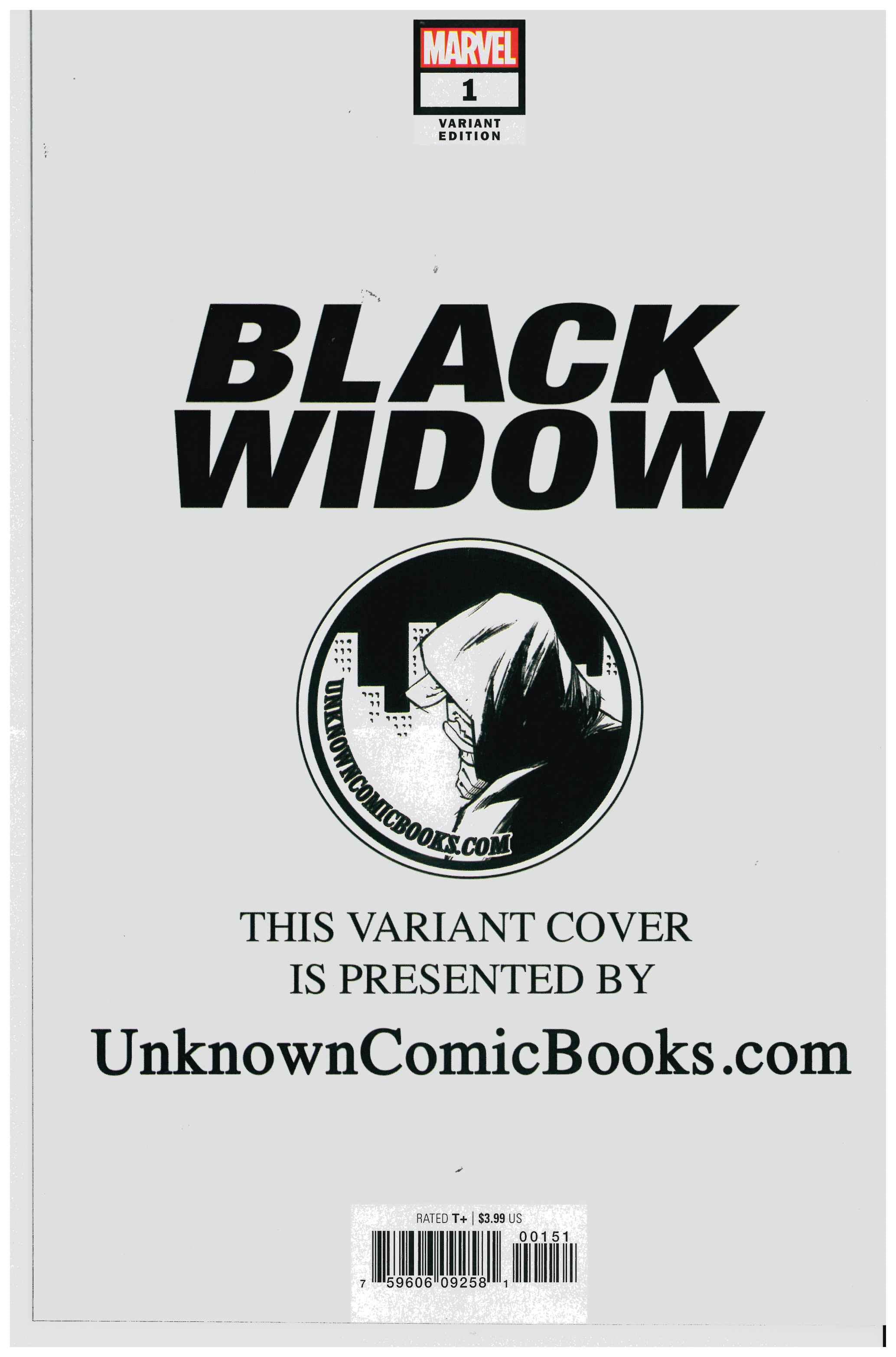Black Widow #1 backside