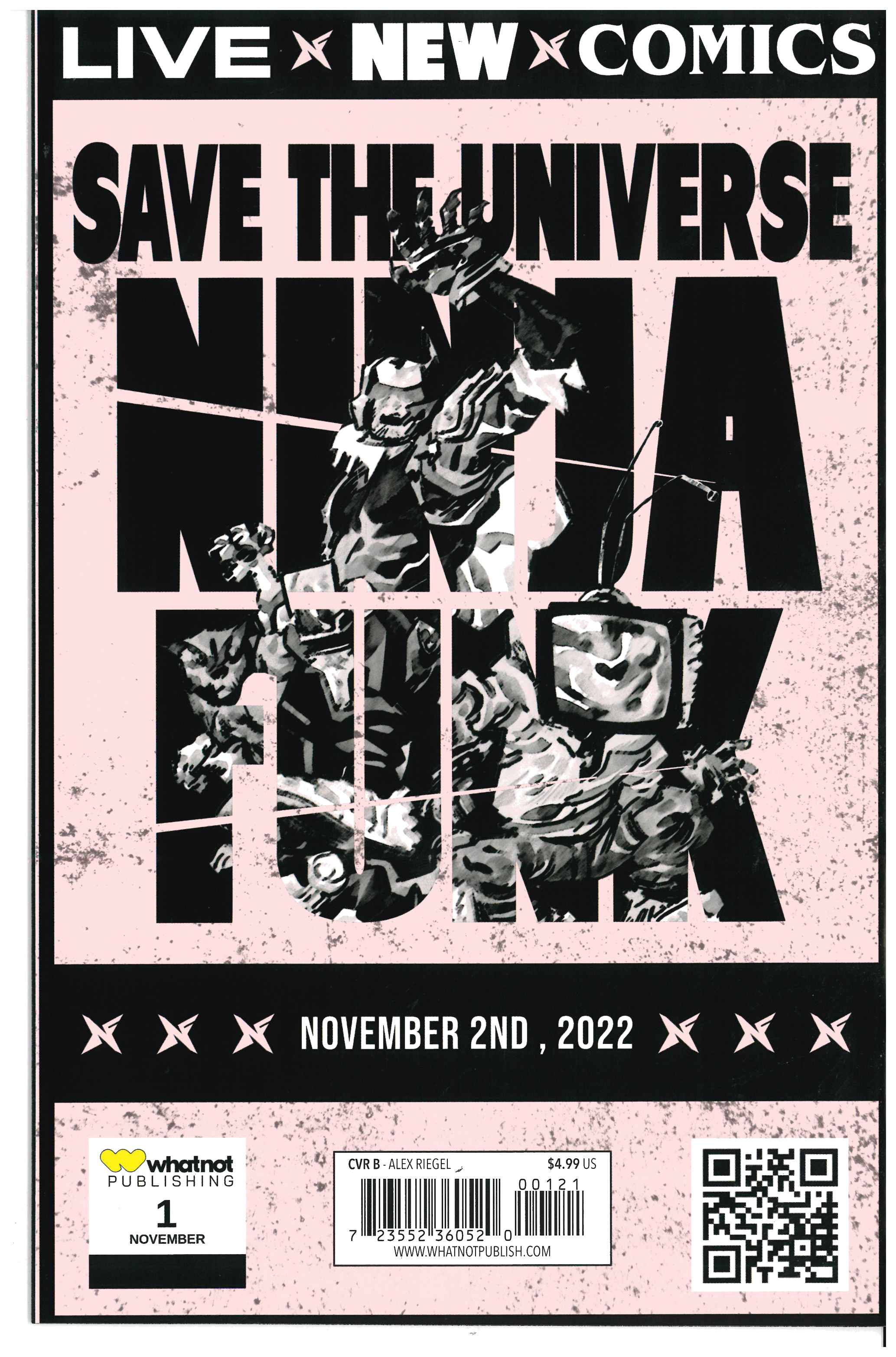 Ninja Funk #1 | Signed by JPG Mcfly, Alex Riegel & Steve Schuitt backside