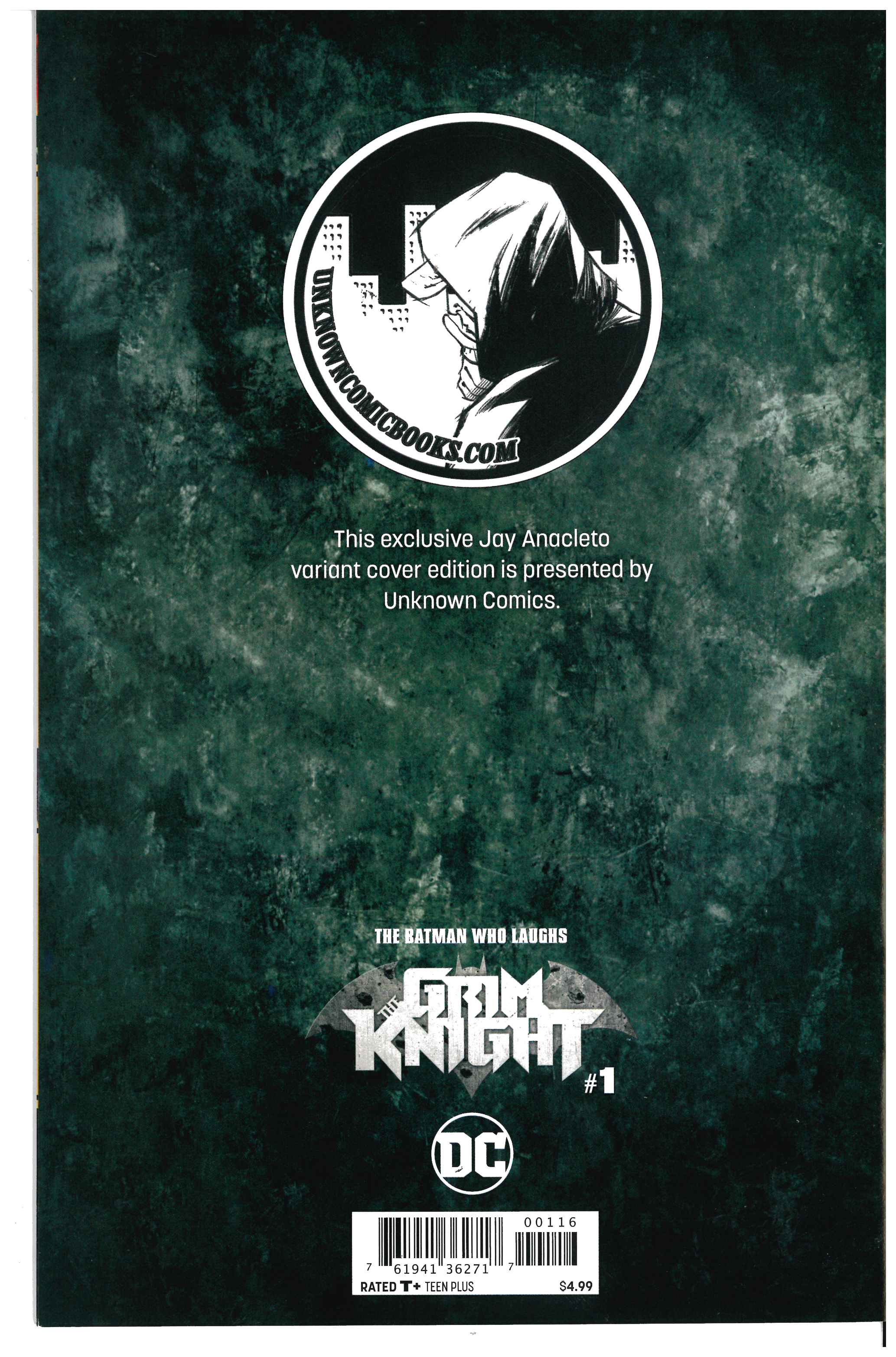 The Batman Who Laughs: The Grim Knight #1 backside