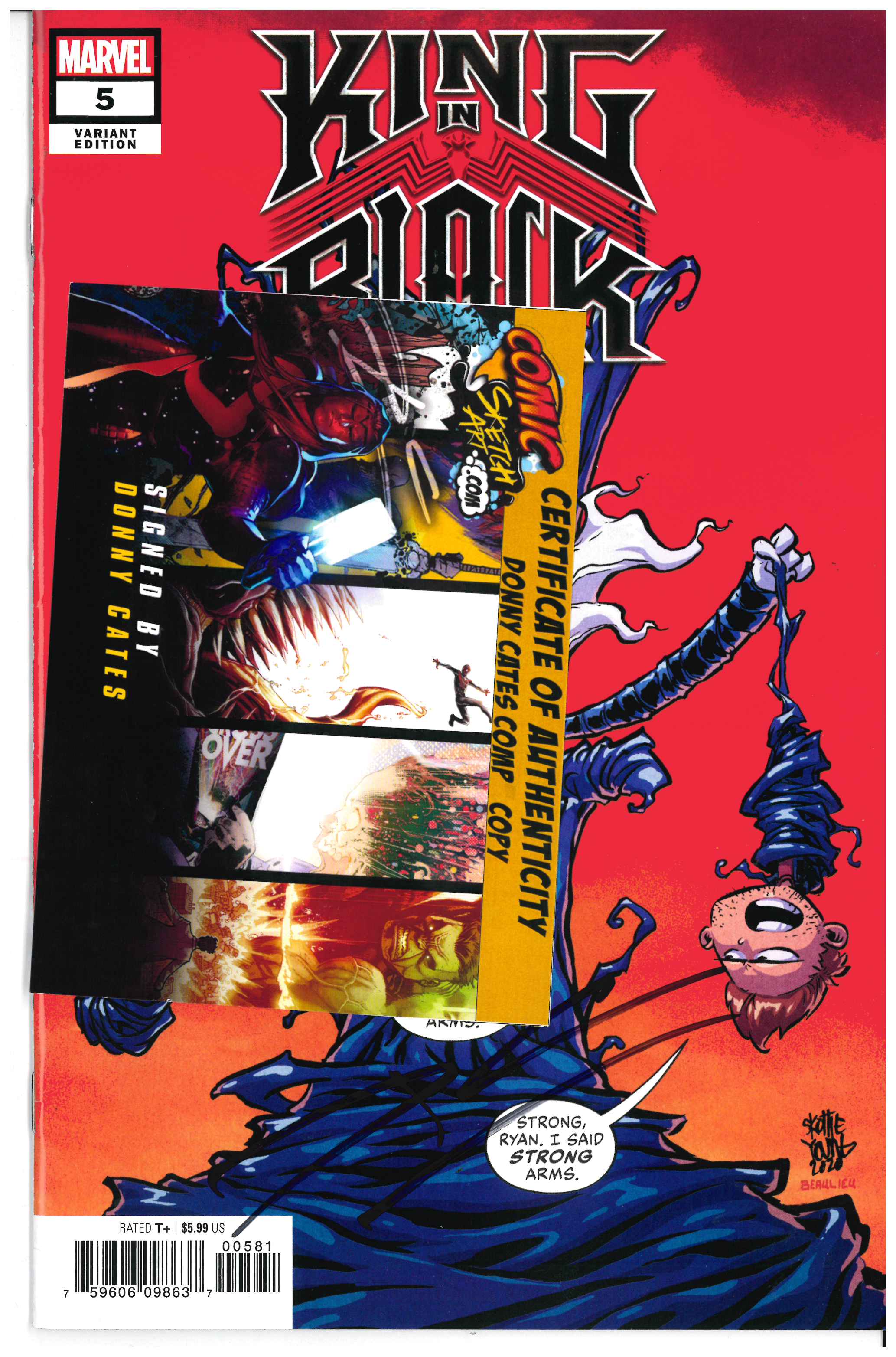 King in Black #5 | Signed by Donny Cates Certificate of Authenticity