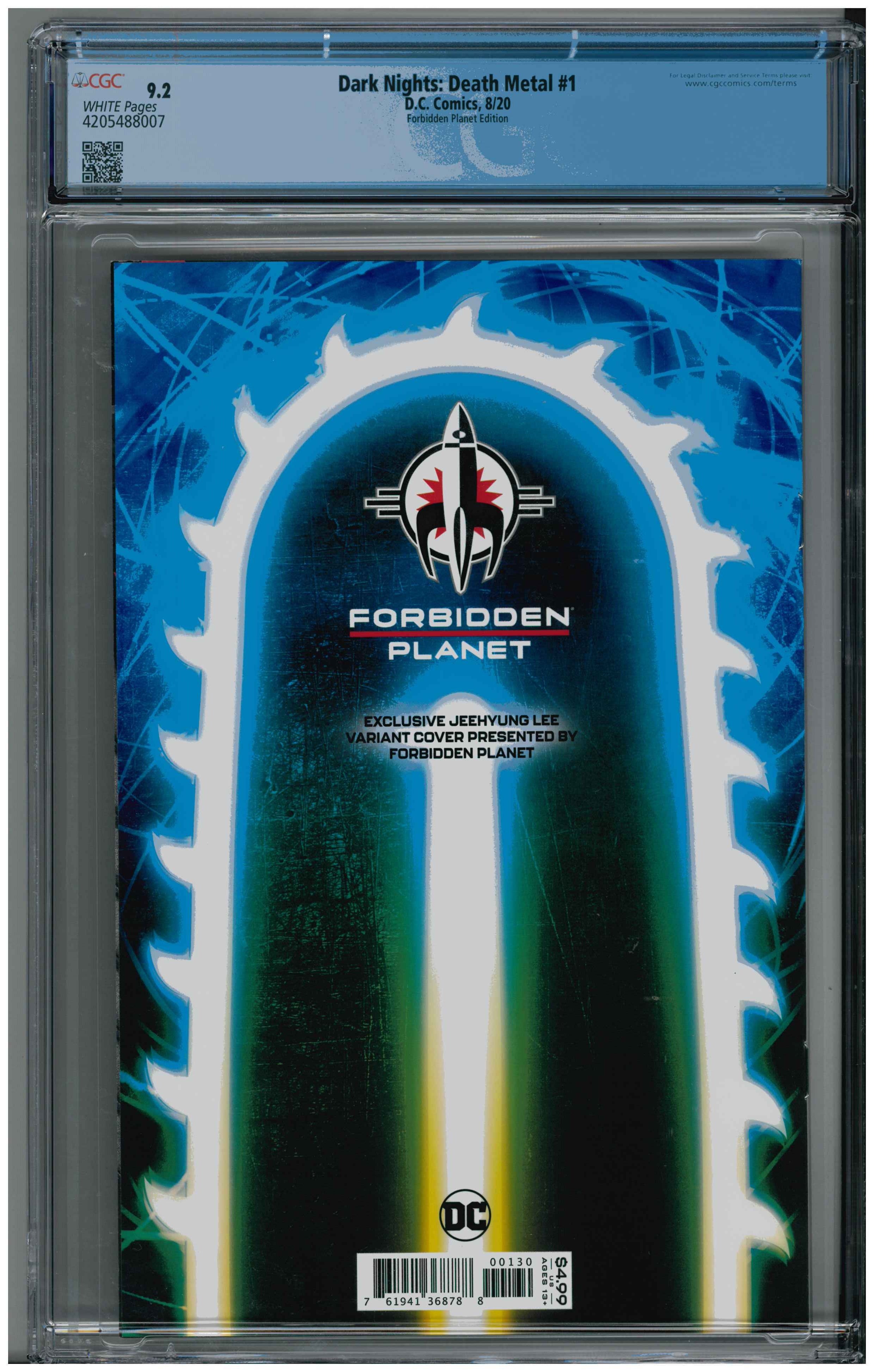 Dark Nights: Death Metal #1 backside