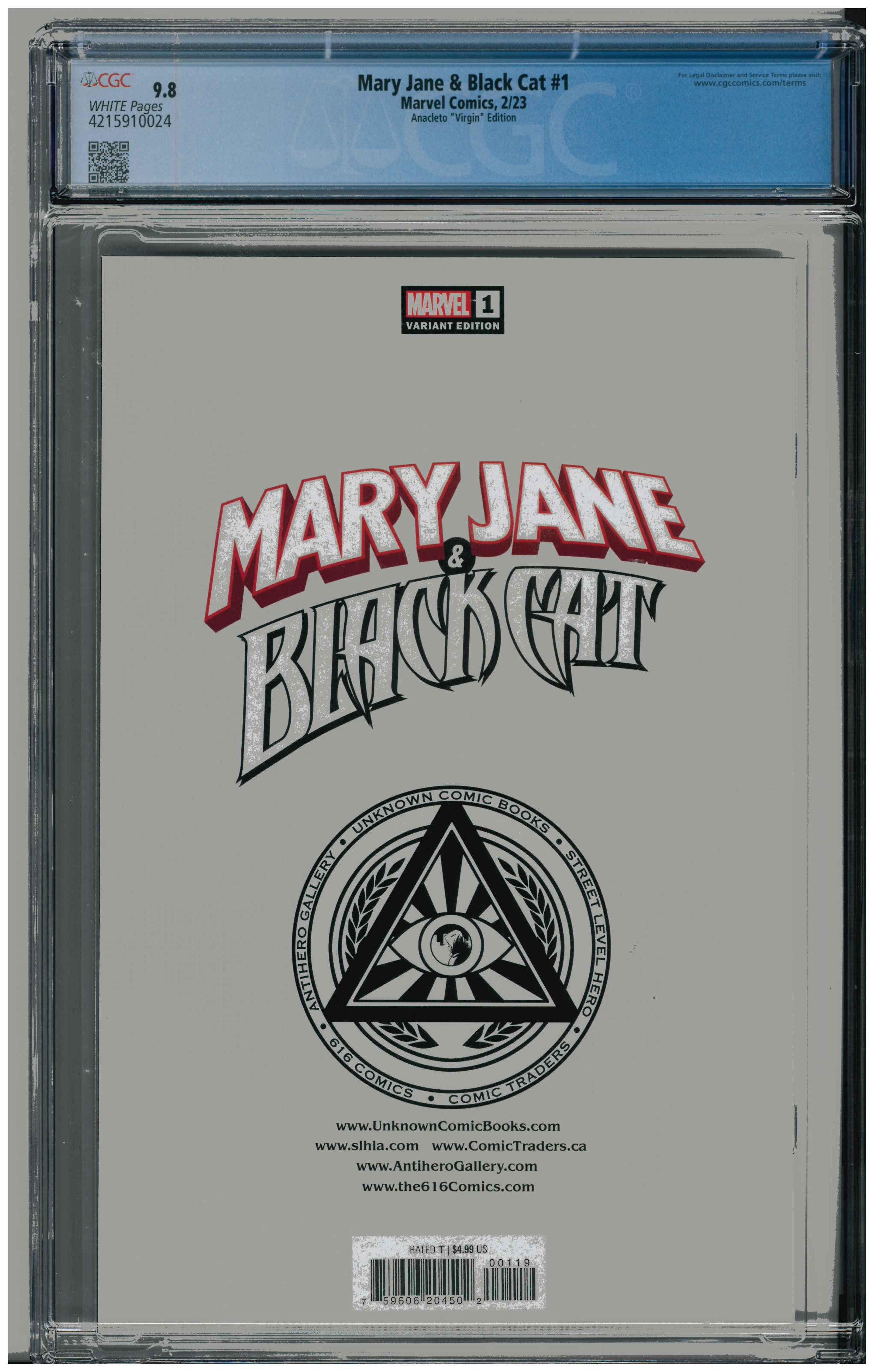 Mary Jane & Black Cat #1 backside