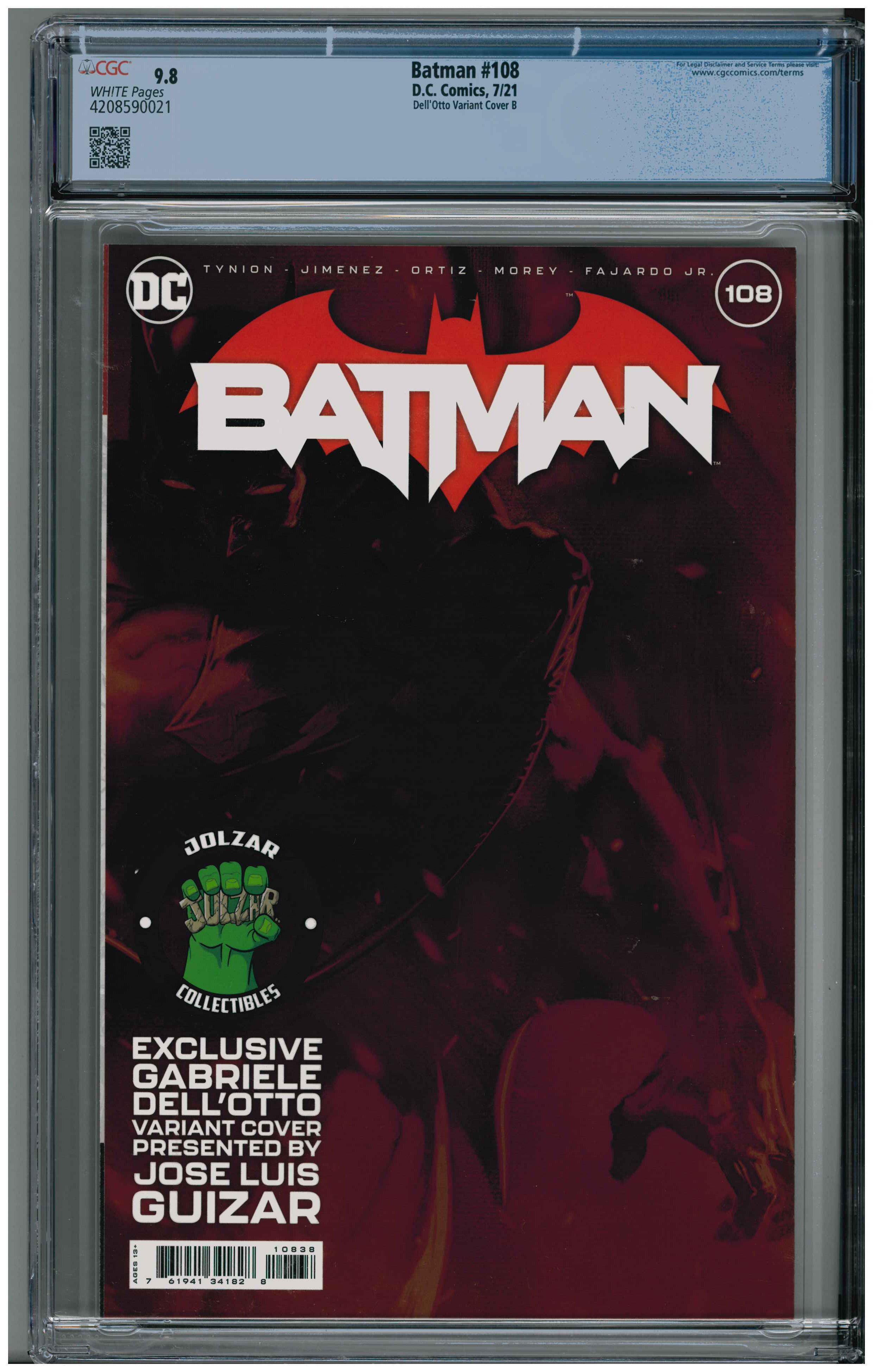 Batman #108 backside