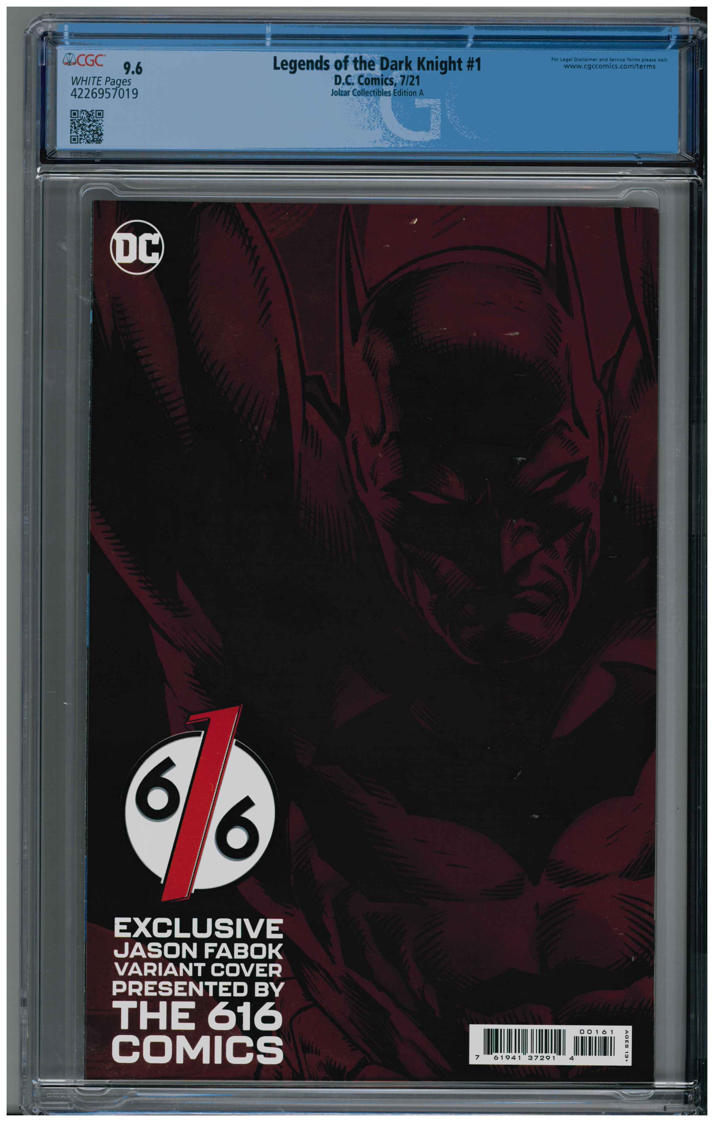 Legends of the Dark Knight #1 backside