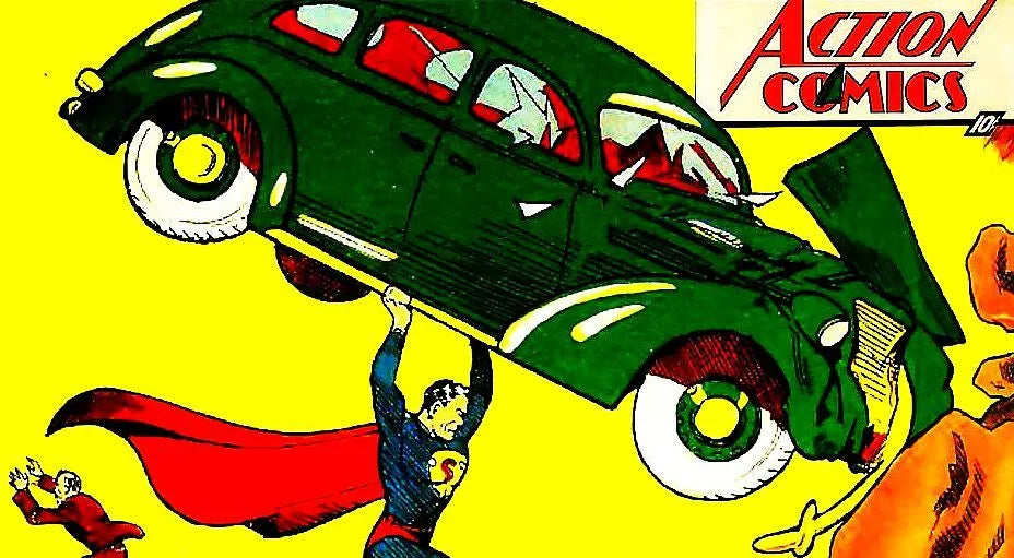 Action Comics #1 Cover in gutem Zustand (Nahaufnahem)