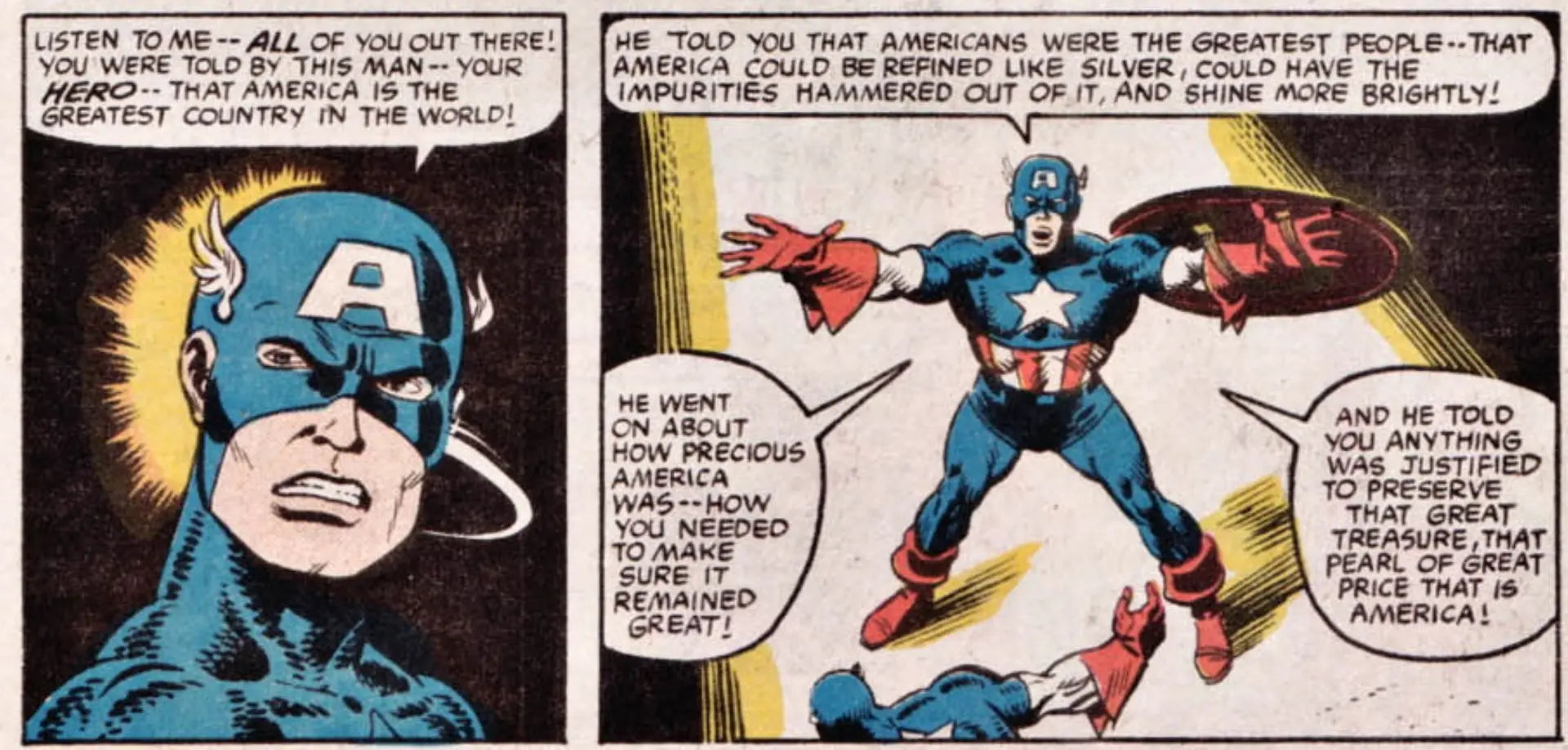 Ausschnitt aus einem Captain America Comic