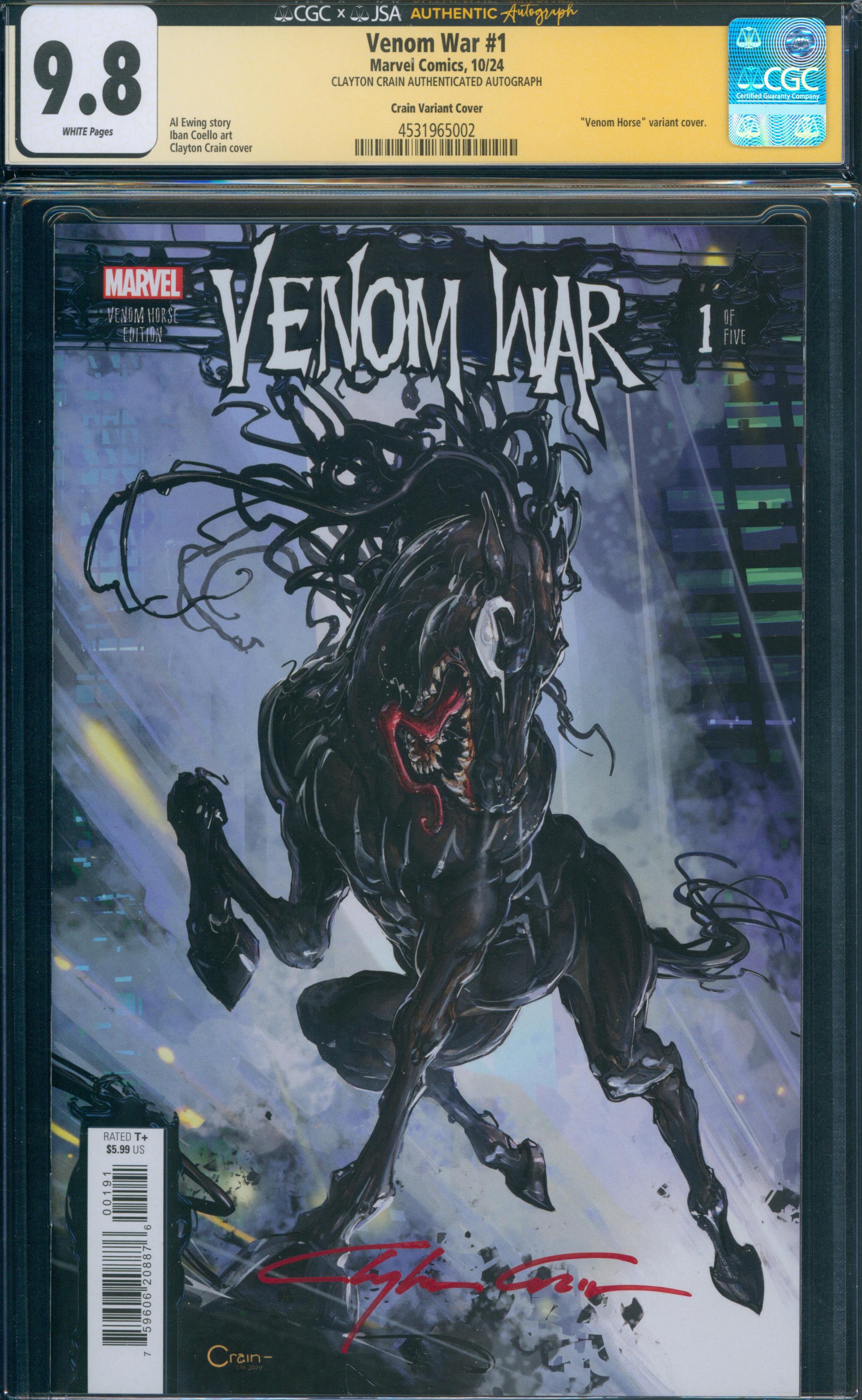 Venom War #1 | Unterschrieben von Clayton Crain