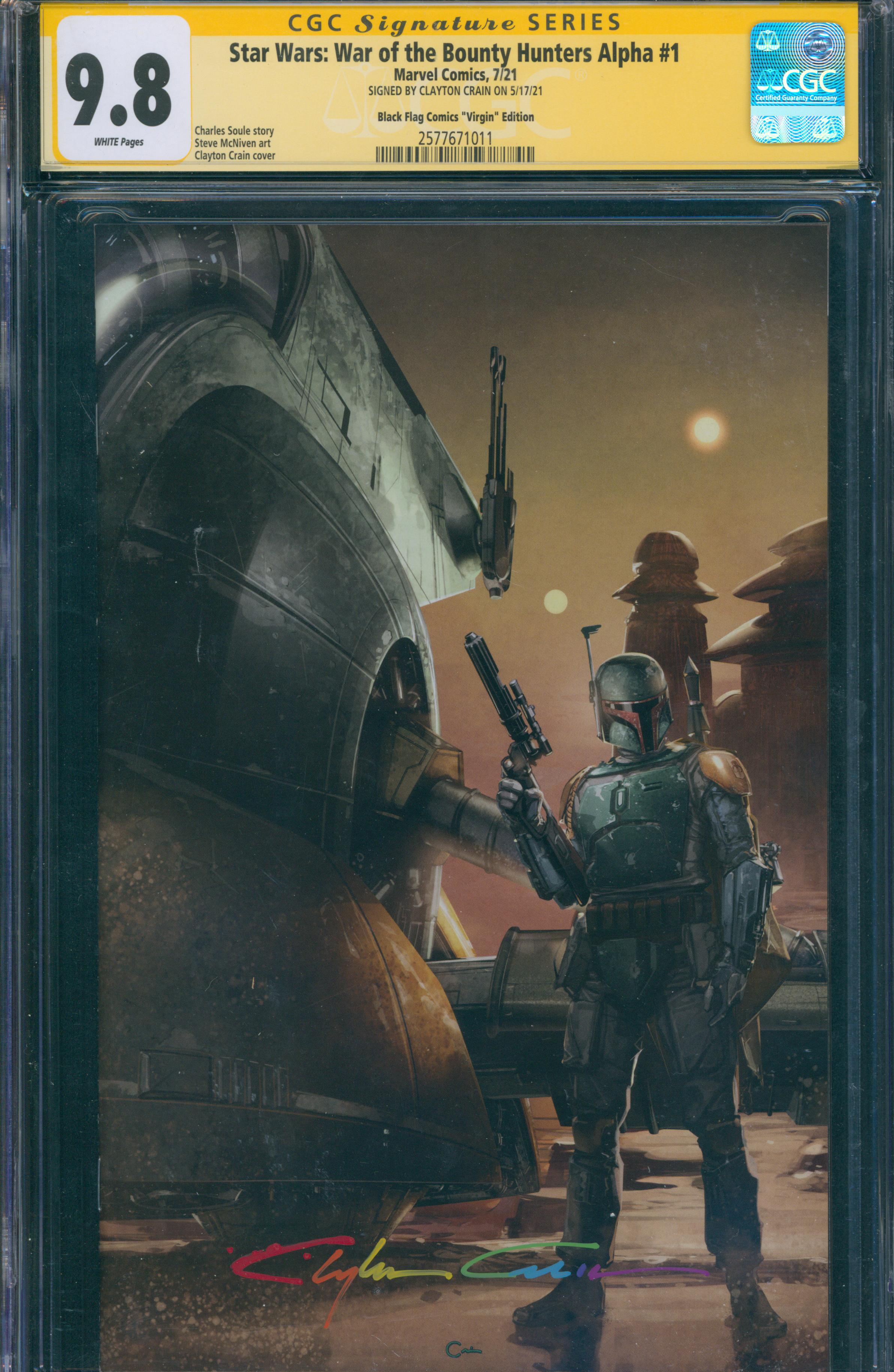 Star Wars: War of the Bounty Hunters Alpha #1 | unterschrieben von Clayton Craine |