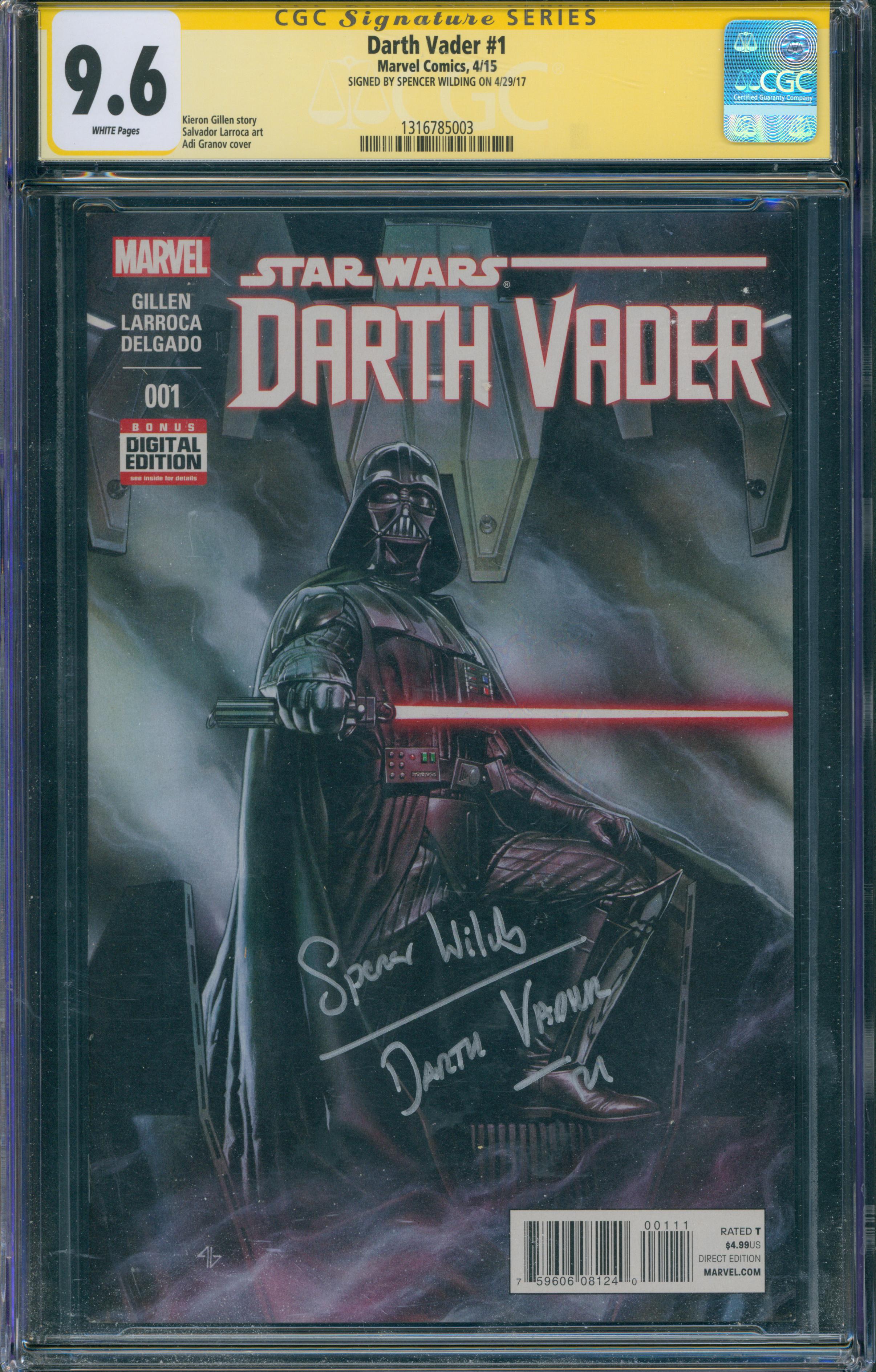 Darth Vader #1 | unterschrieben Spencer Wilding |