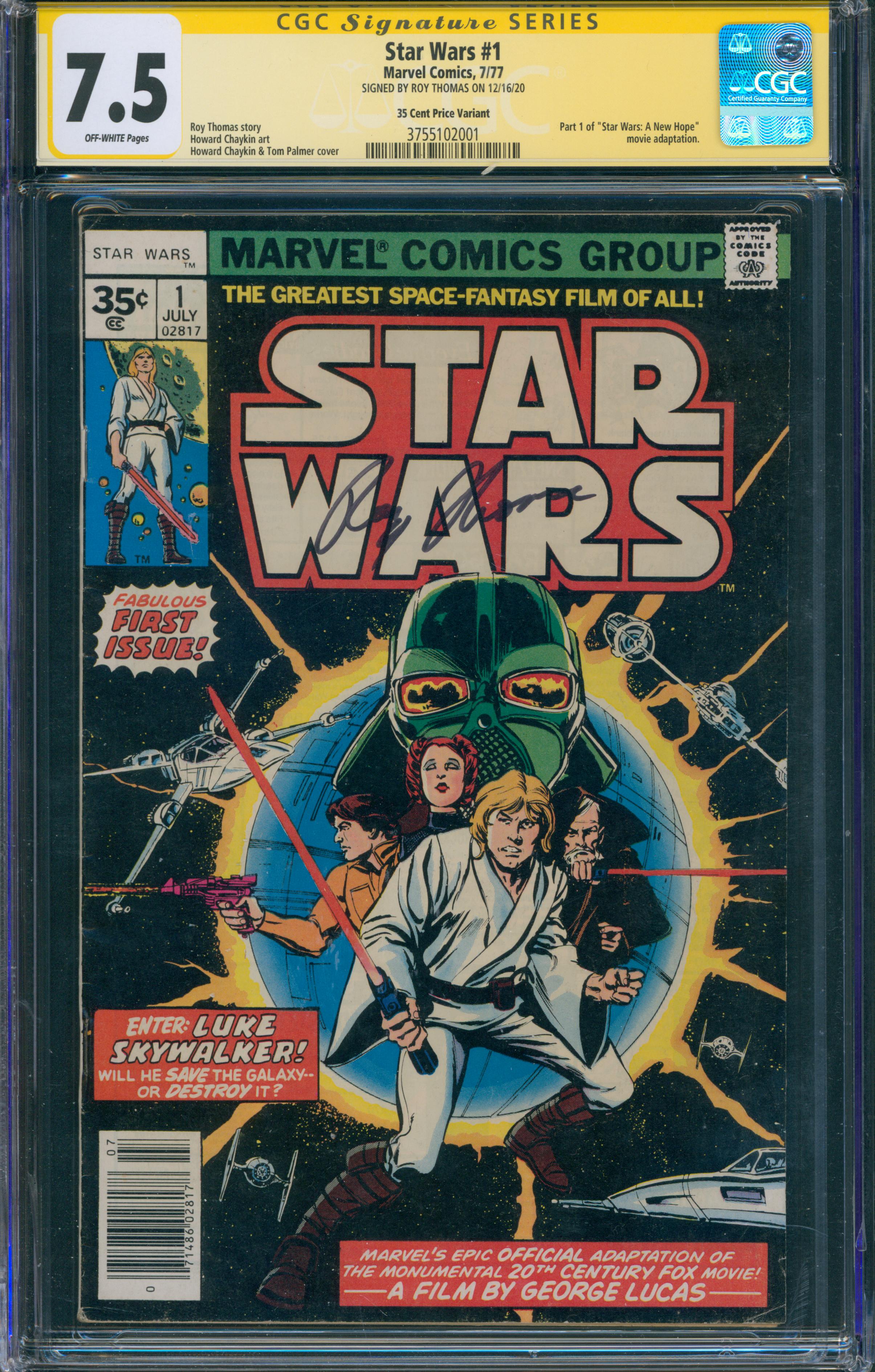 Star Wars #1 35 Cent | Unterschrieben von Roy Thomas