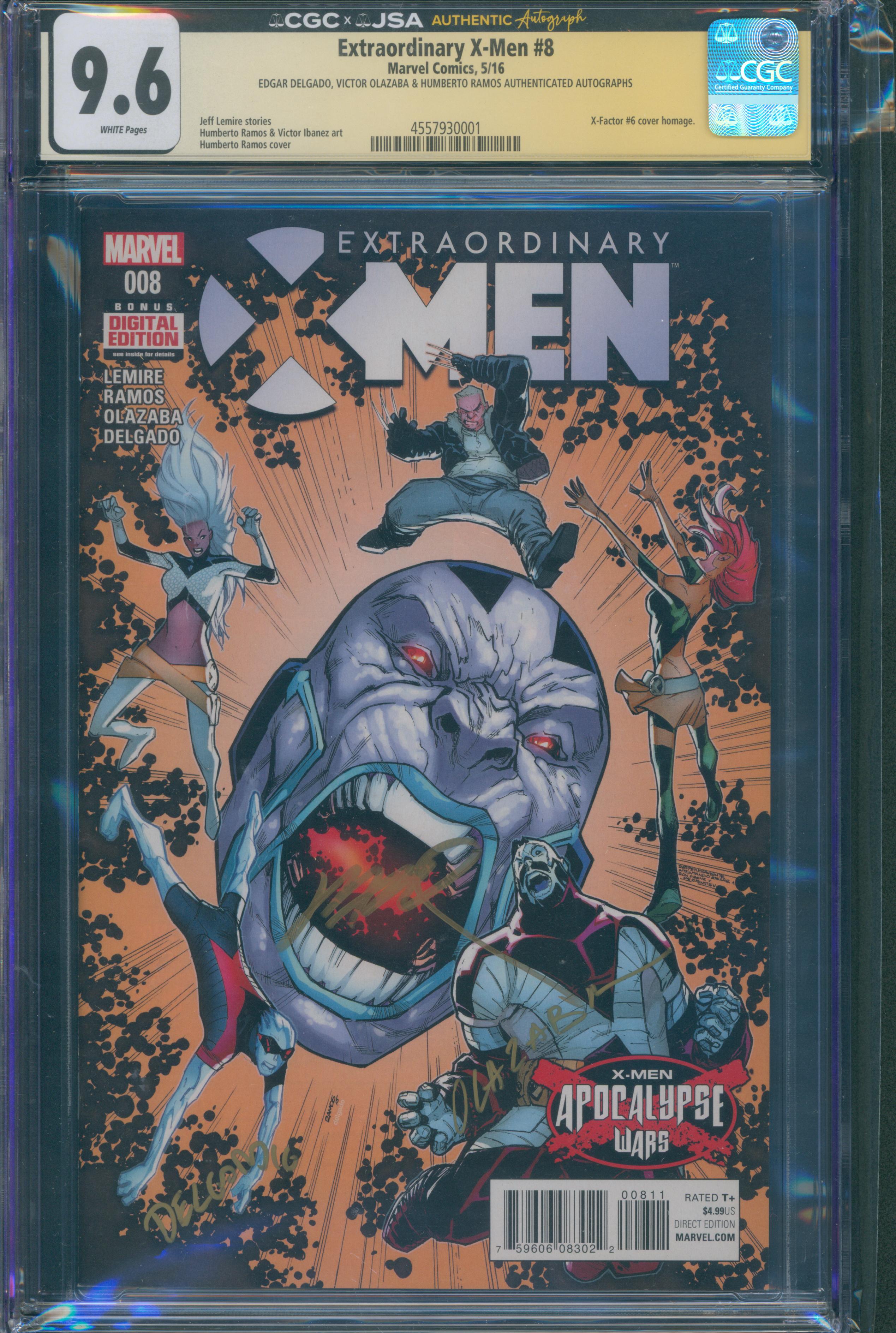 Extraordinary X-Men #8 | Unterschrieben von Edgar Delgado, Victor Olazaba & Humberto Ramos