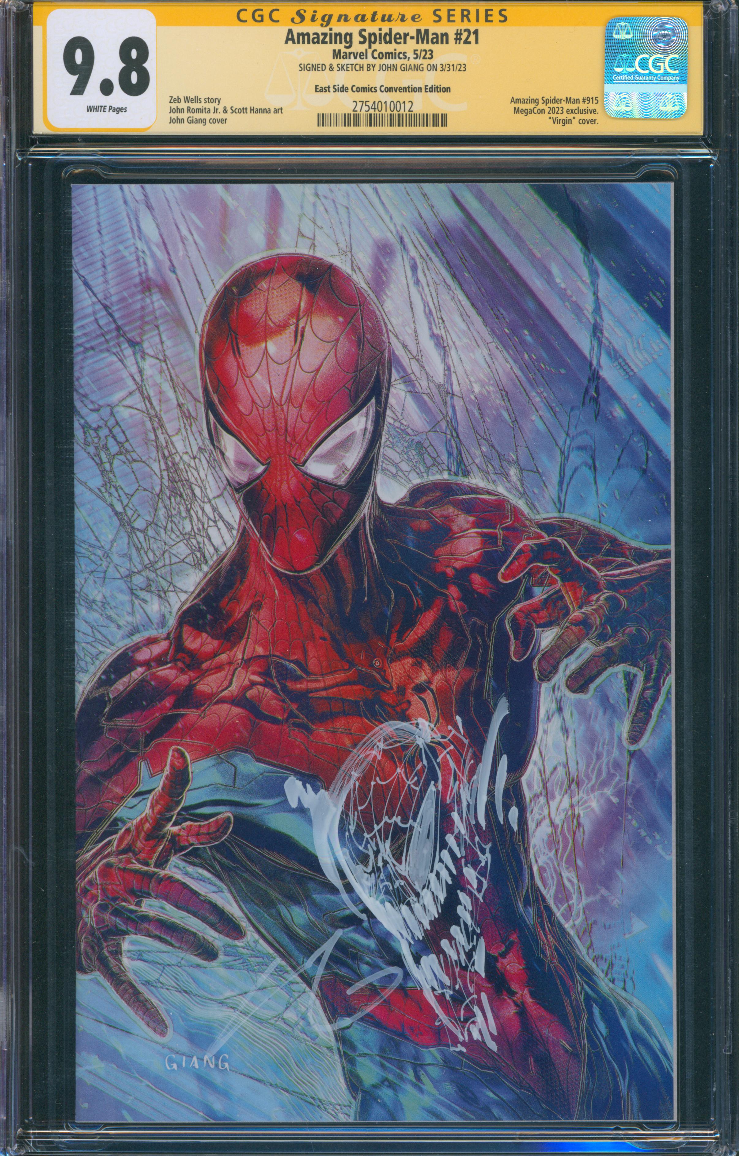 Amazing Spider-Man #21 | Unterschrieben & Sketch von John Giang