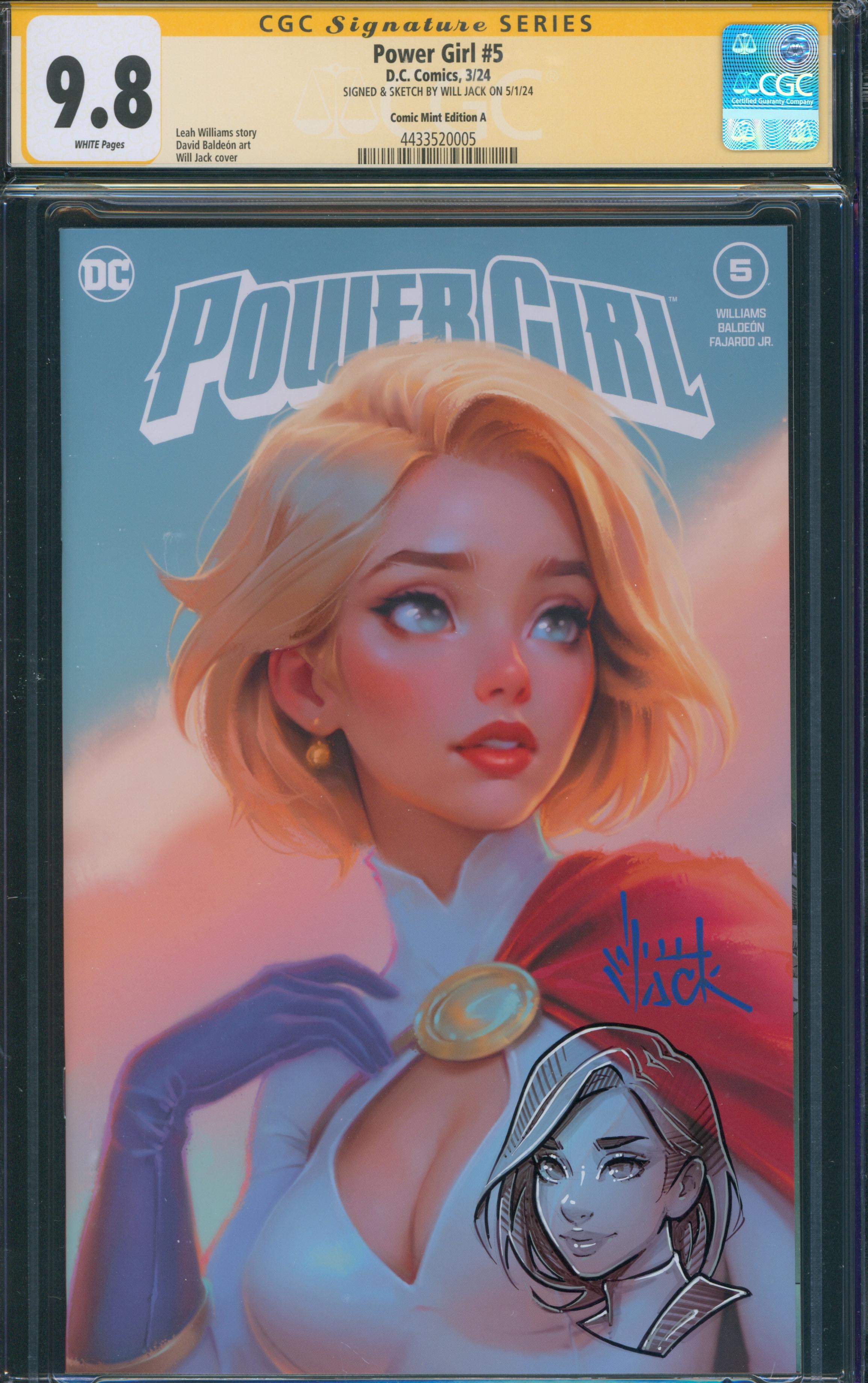Power Girl #5 | Unterschrieben & Sketch von Will Jack