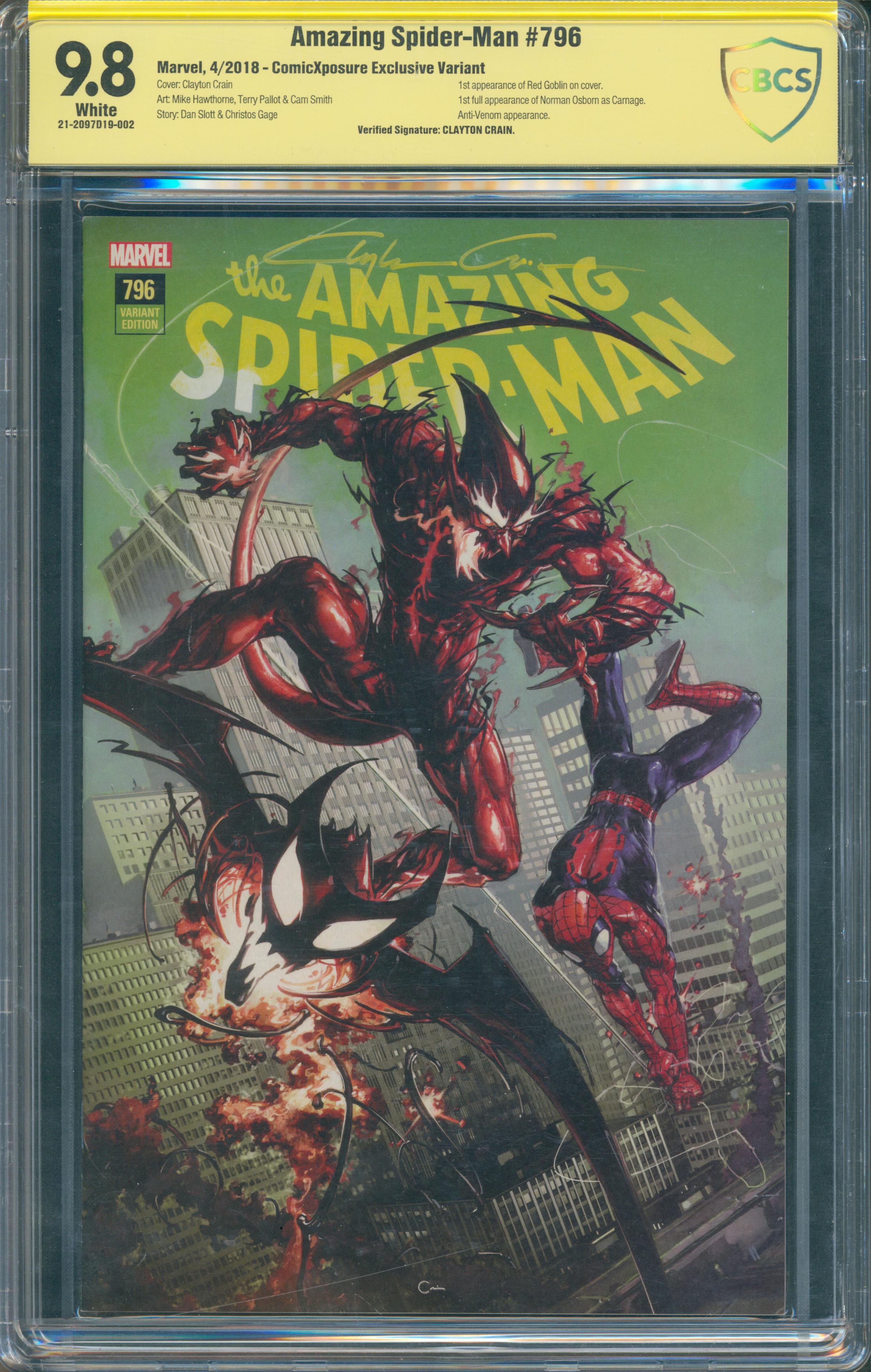 Amazing Spider-Man #796 | unterschrieben von Clayton Crane