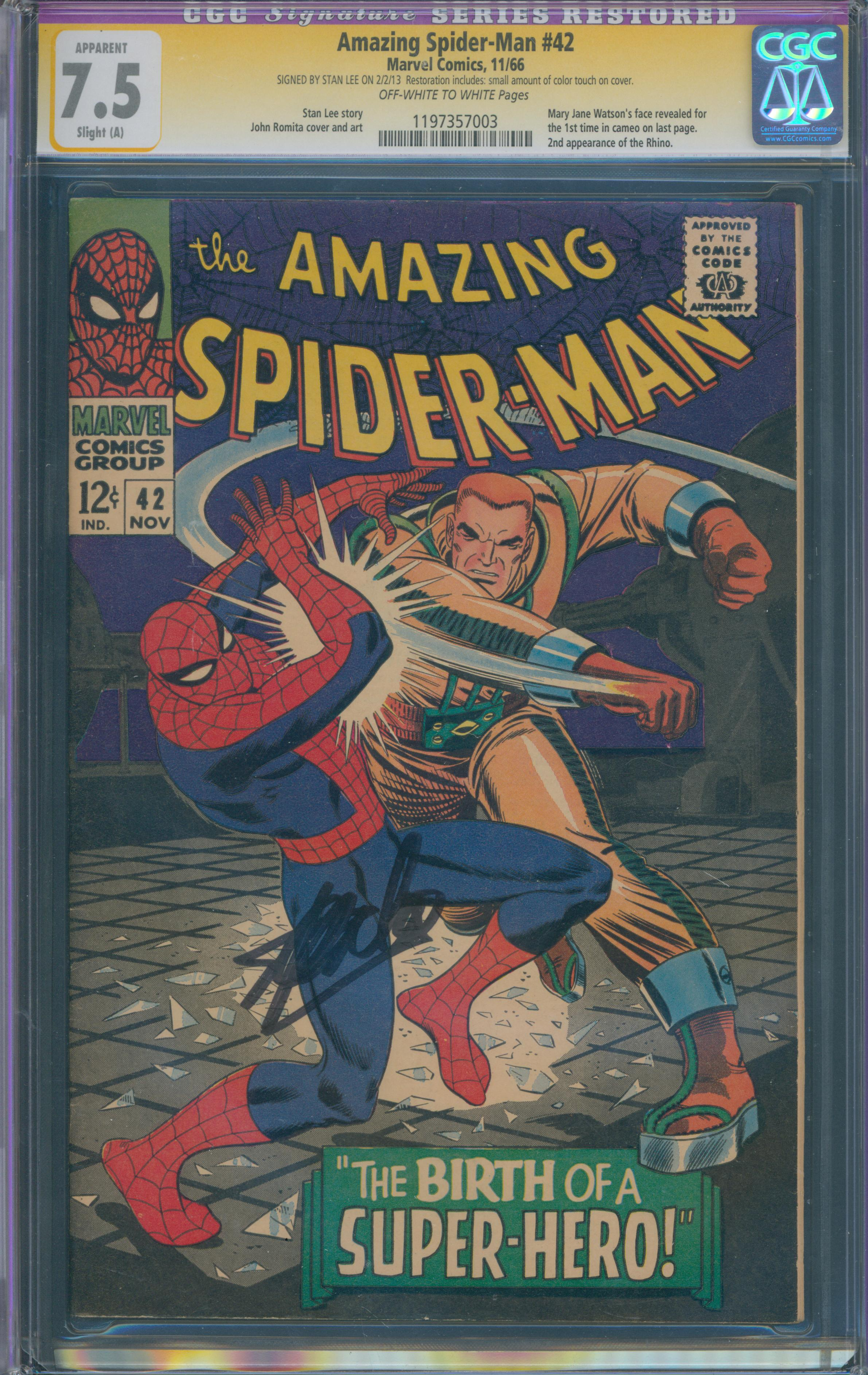 Amazing Spider-Man #42 | unterschrieben von Stan Lee