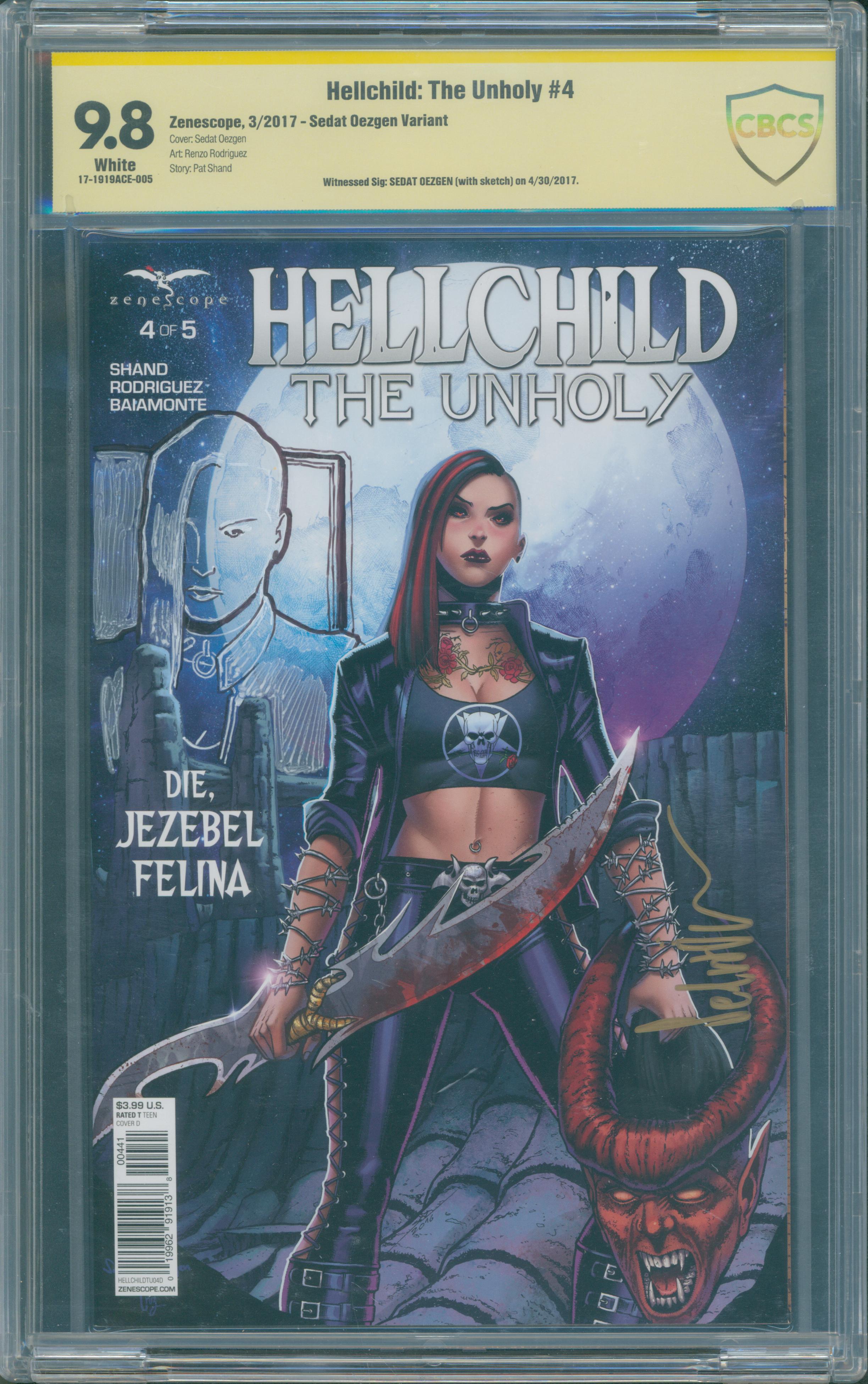 Hellchild: The Unholy #4 | unterschrieben & Sketch Sedat Oezgen