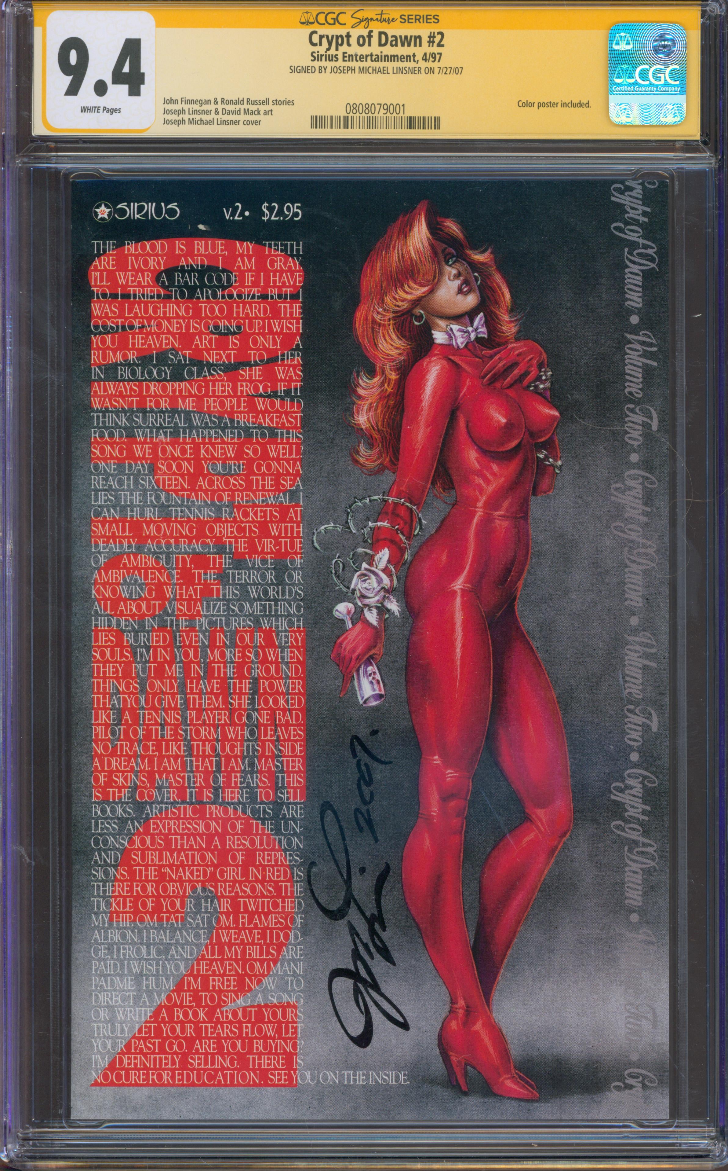 Crypt of Dawn #2 | Unterschrieben Michael Linsner