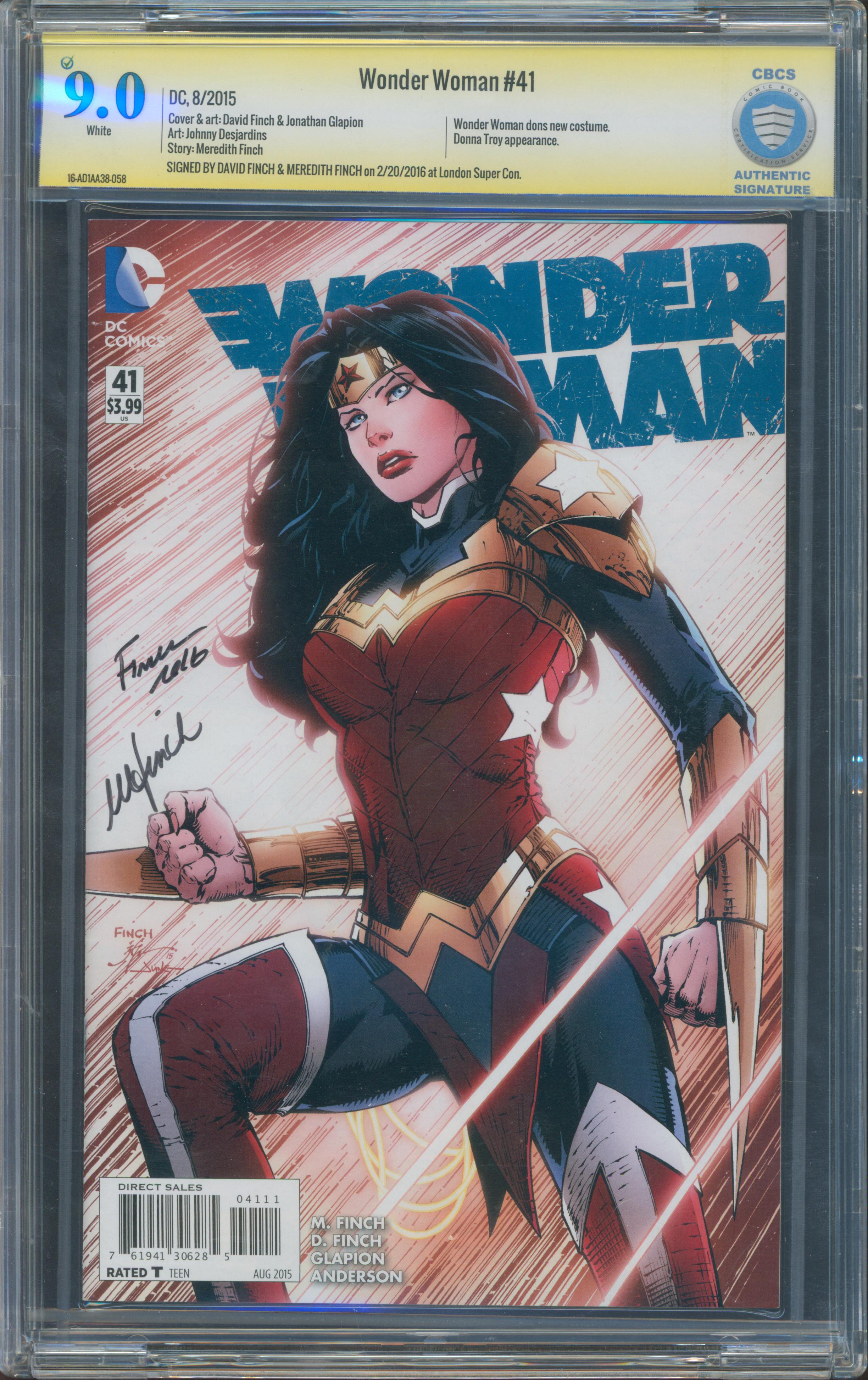 Wonder Woman #41  | Unterschrieben von David Finch & Meredith Finch