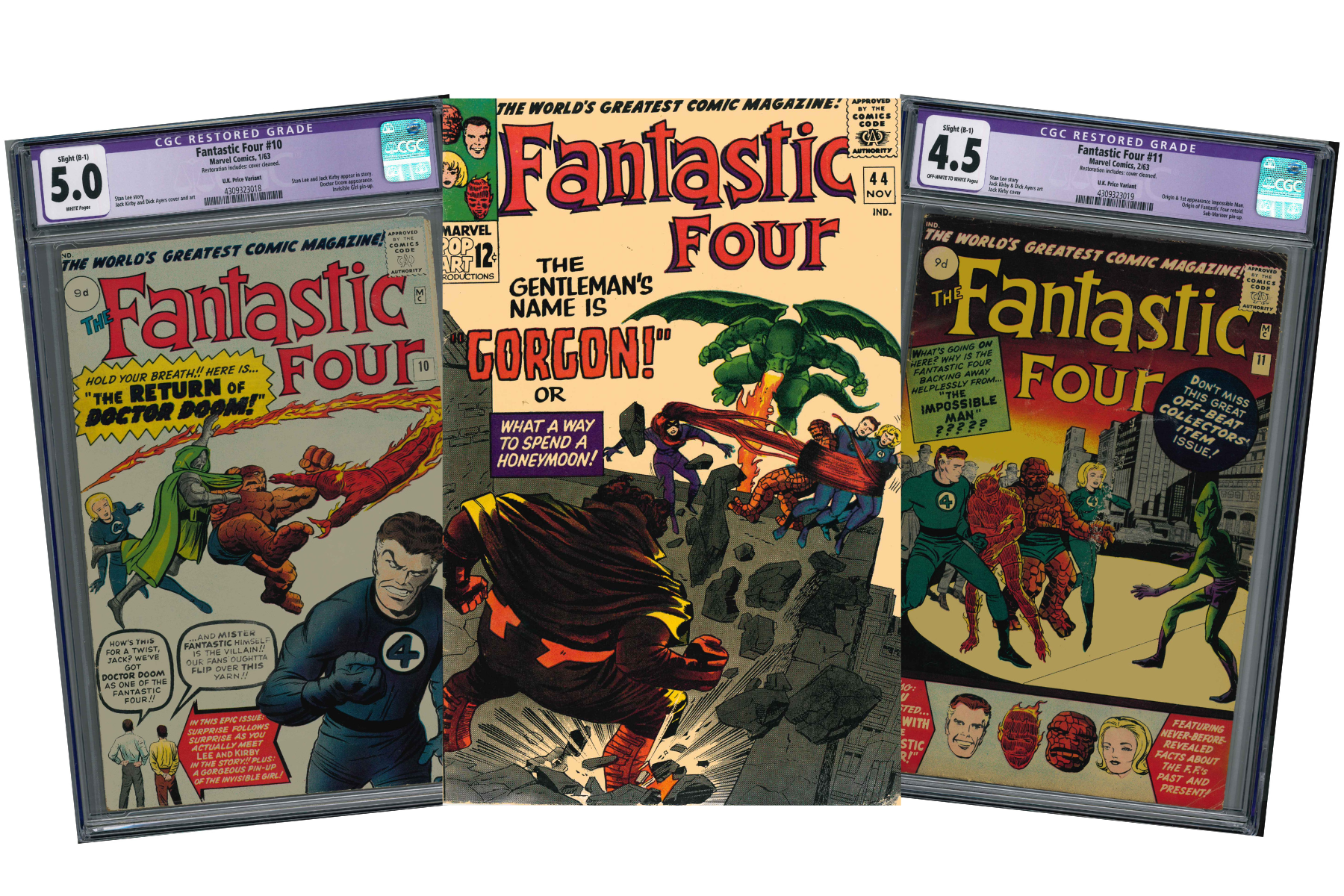 Fantastic Four #44, Fantastic Four #10, Fantastic Four #11